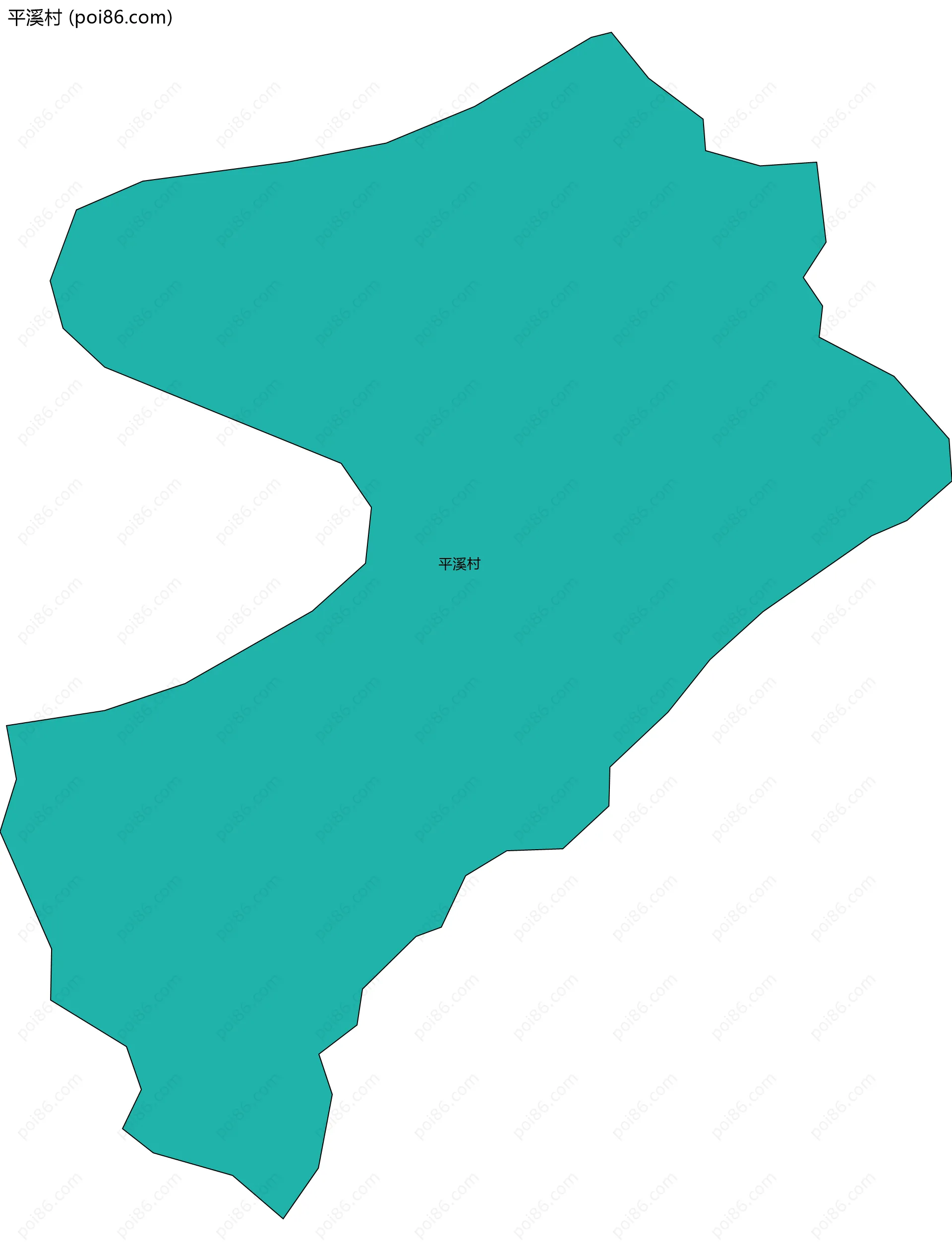 平溪村边界地图