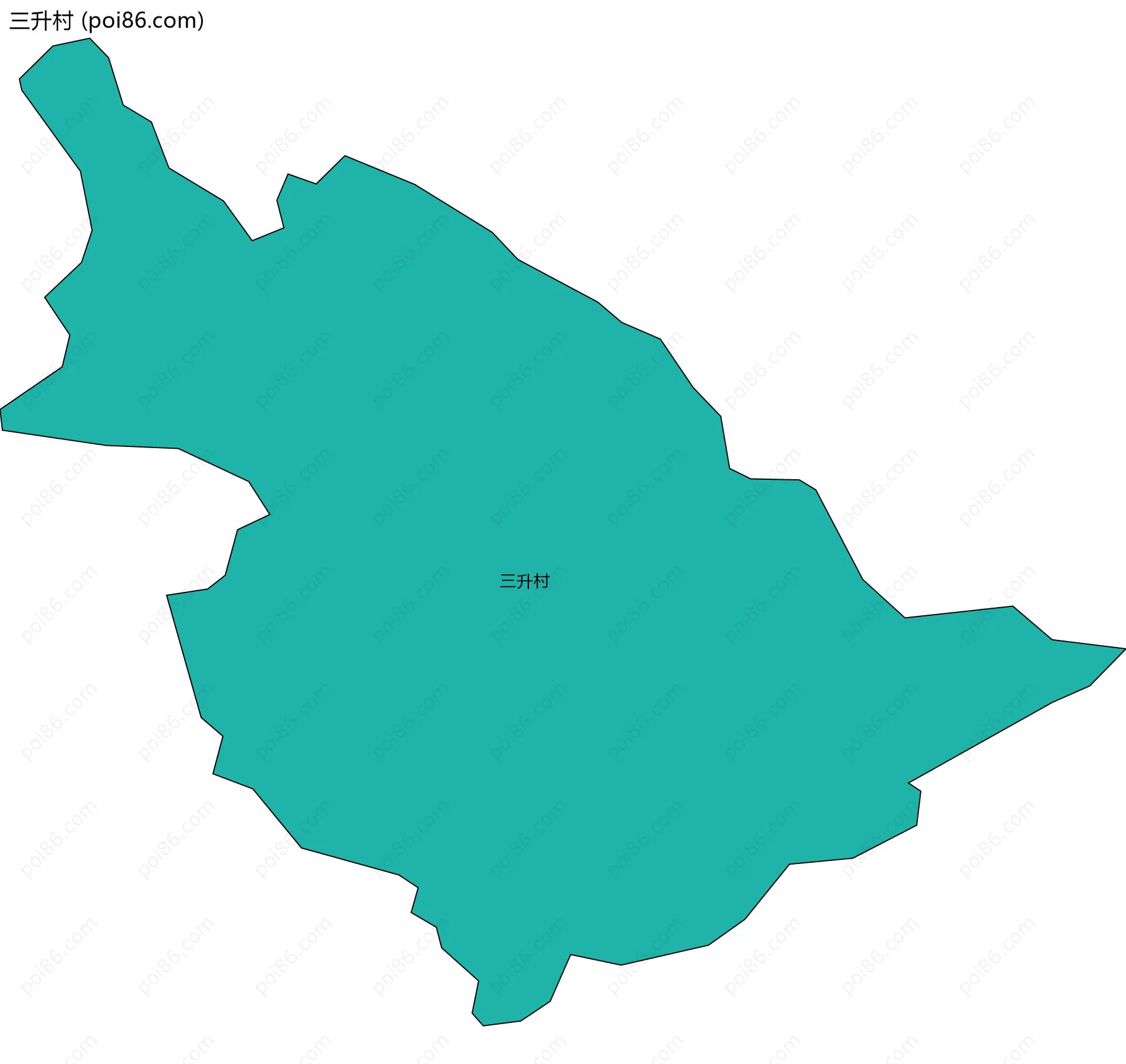 三升村边界地图