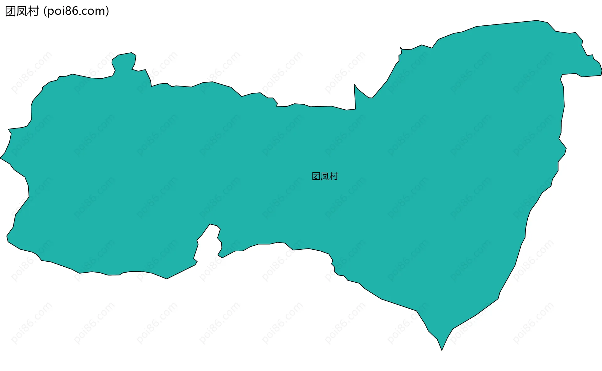 团凤村边界地图