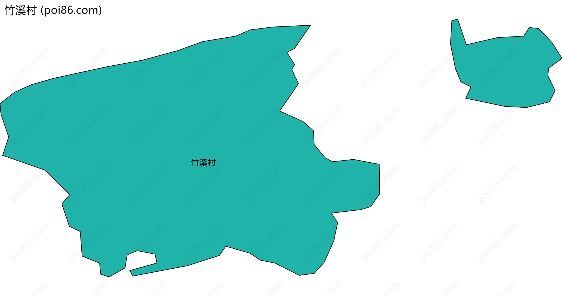 竹溪村边界地图