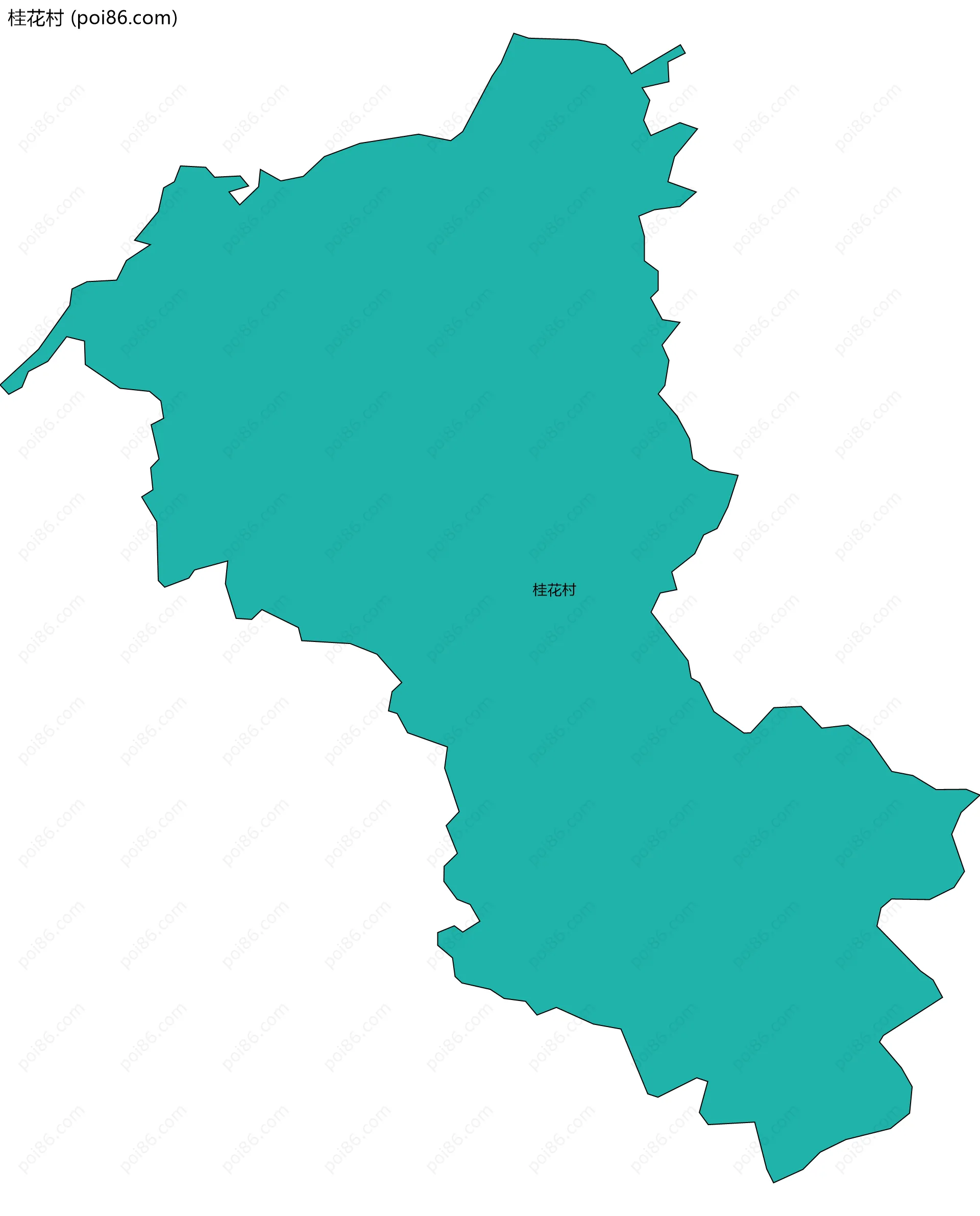 桂花村边界地图