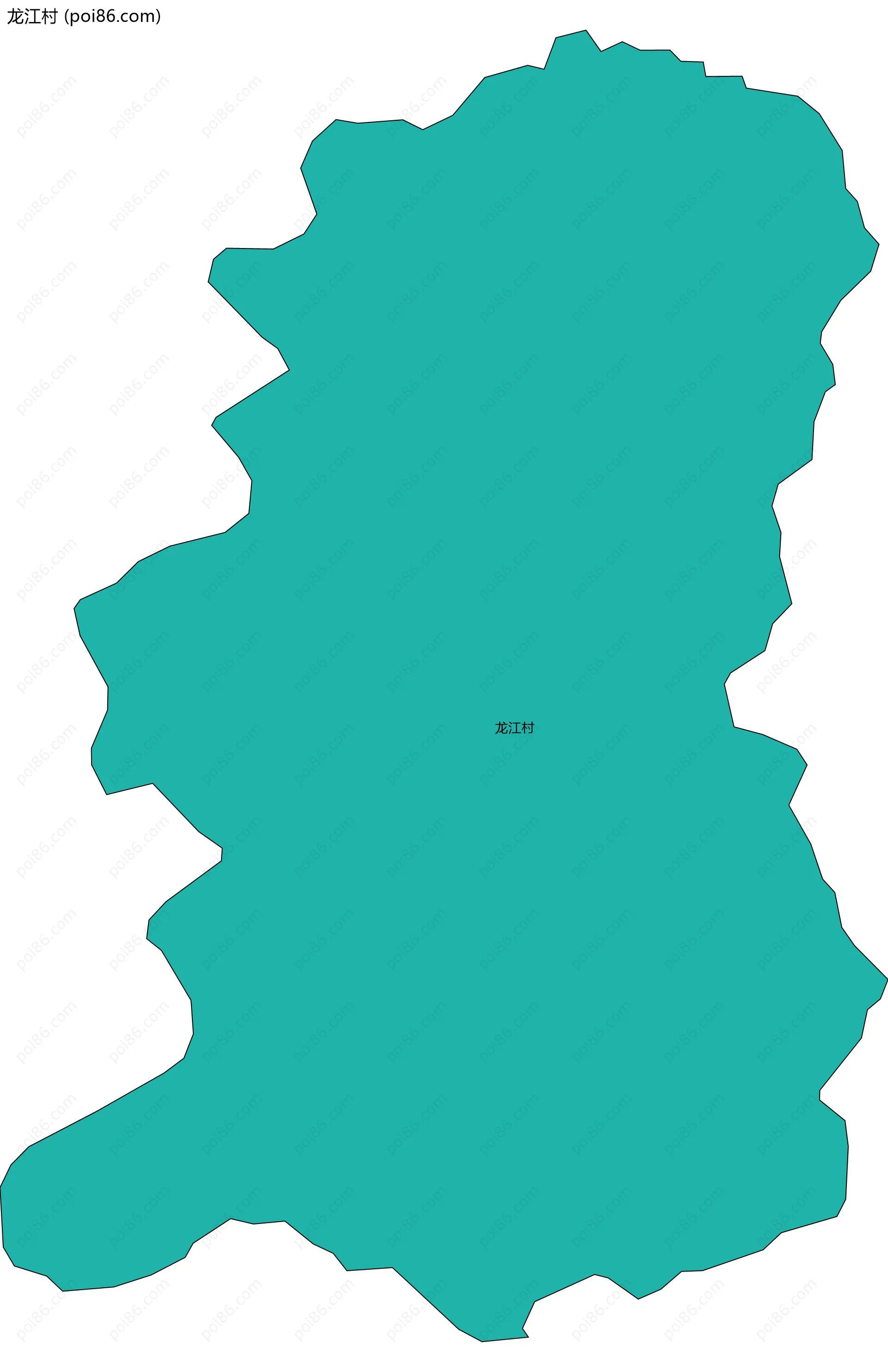 龙江村边界地图
