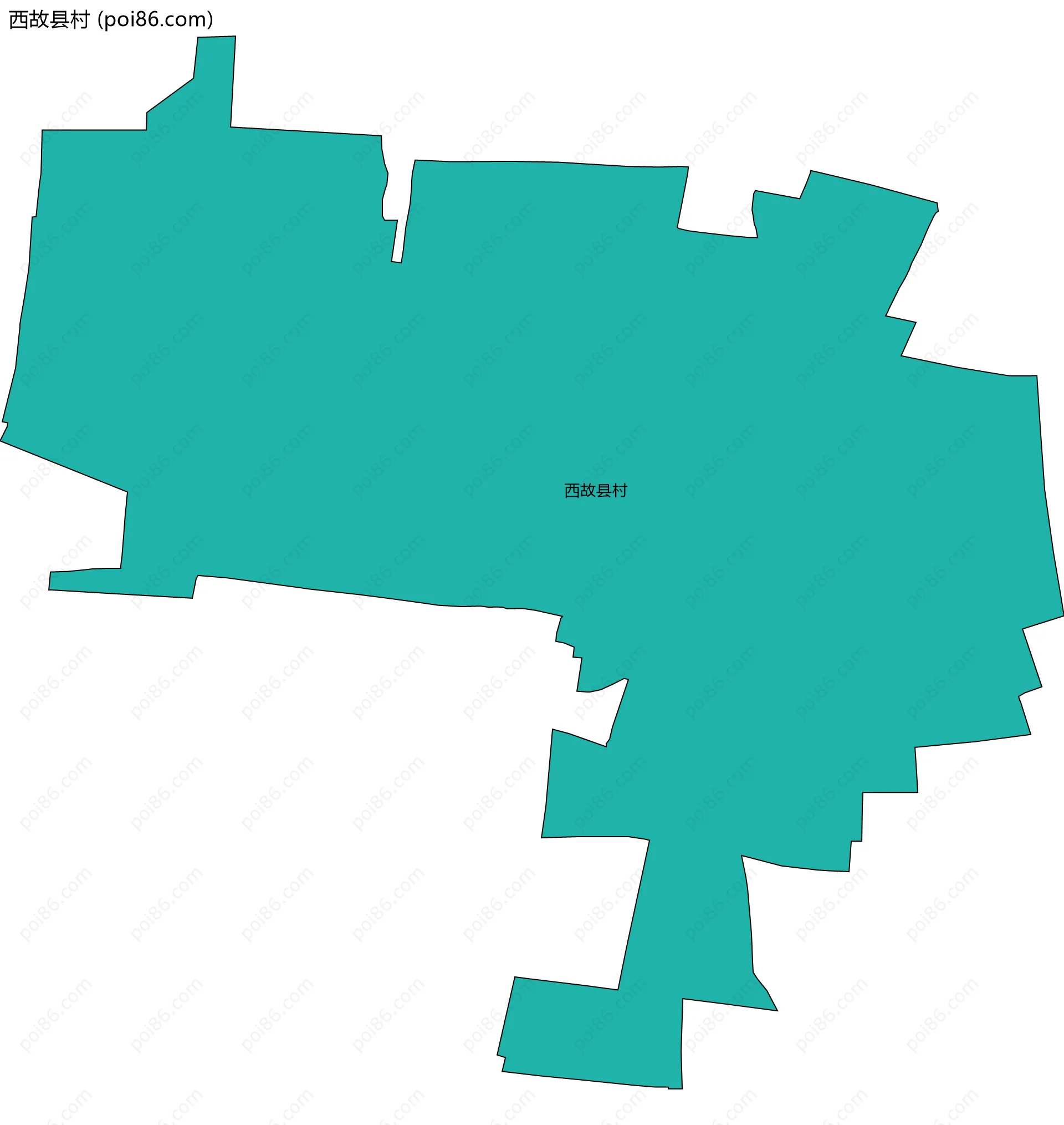 西故县村边界地图