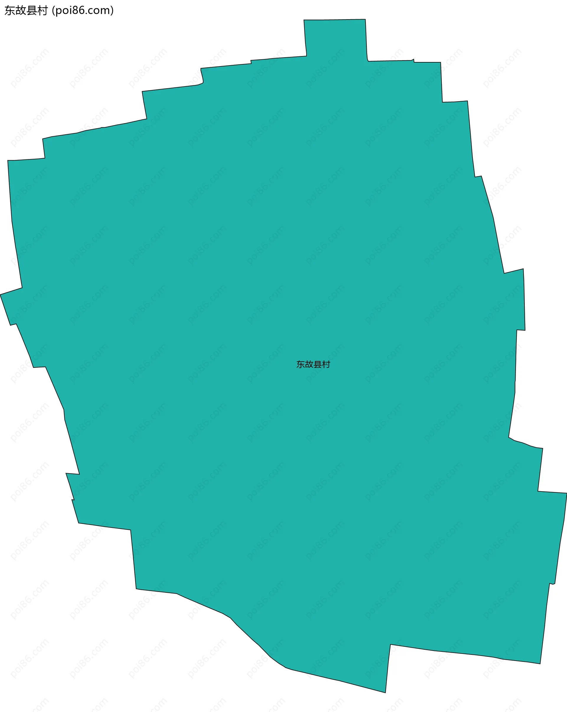 东故县村边界地图