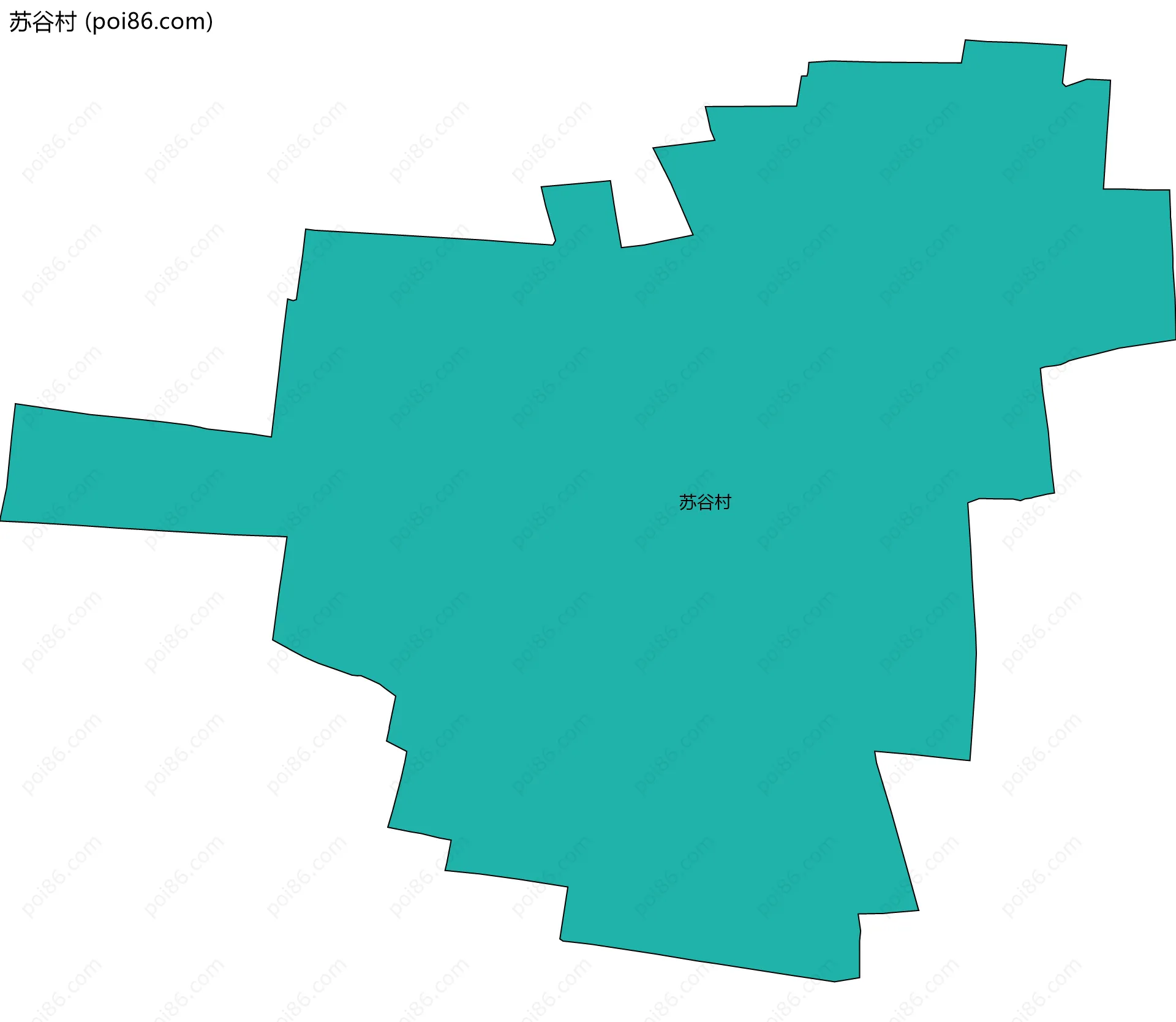 苏谷村边界地图