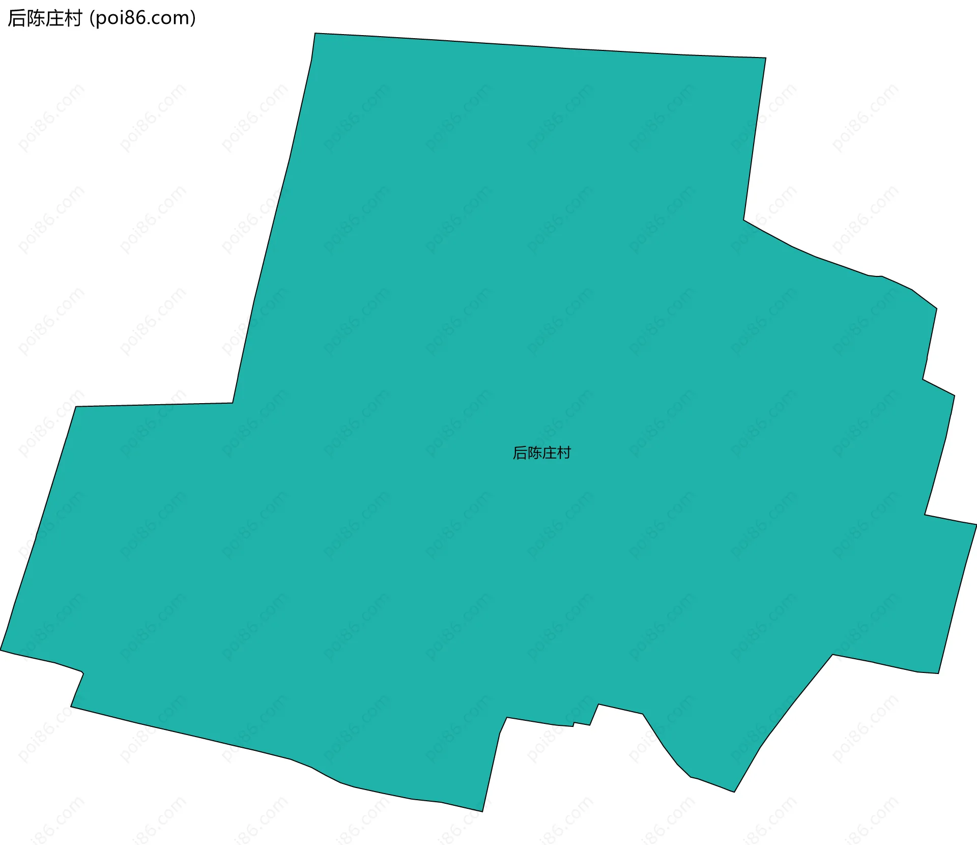 后陈庄村边界地图