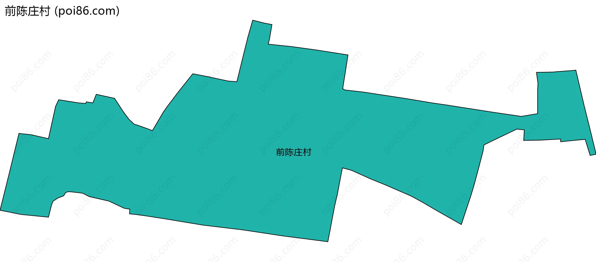 前陈庄村边界地图