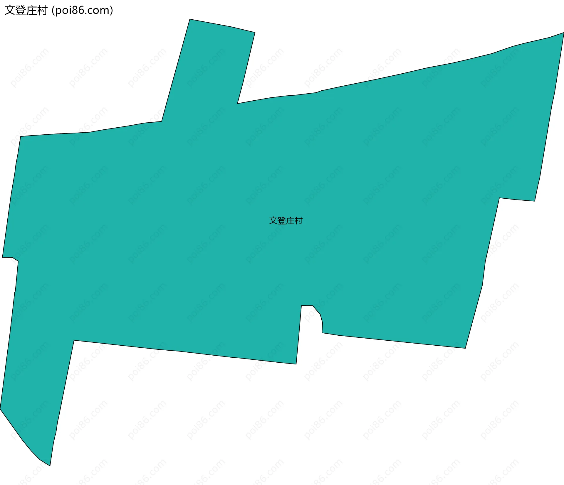 文登庄村边界地图