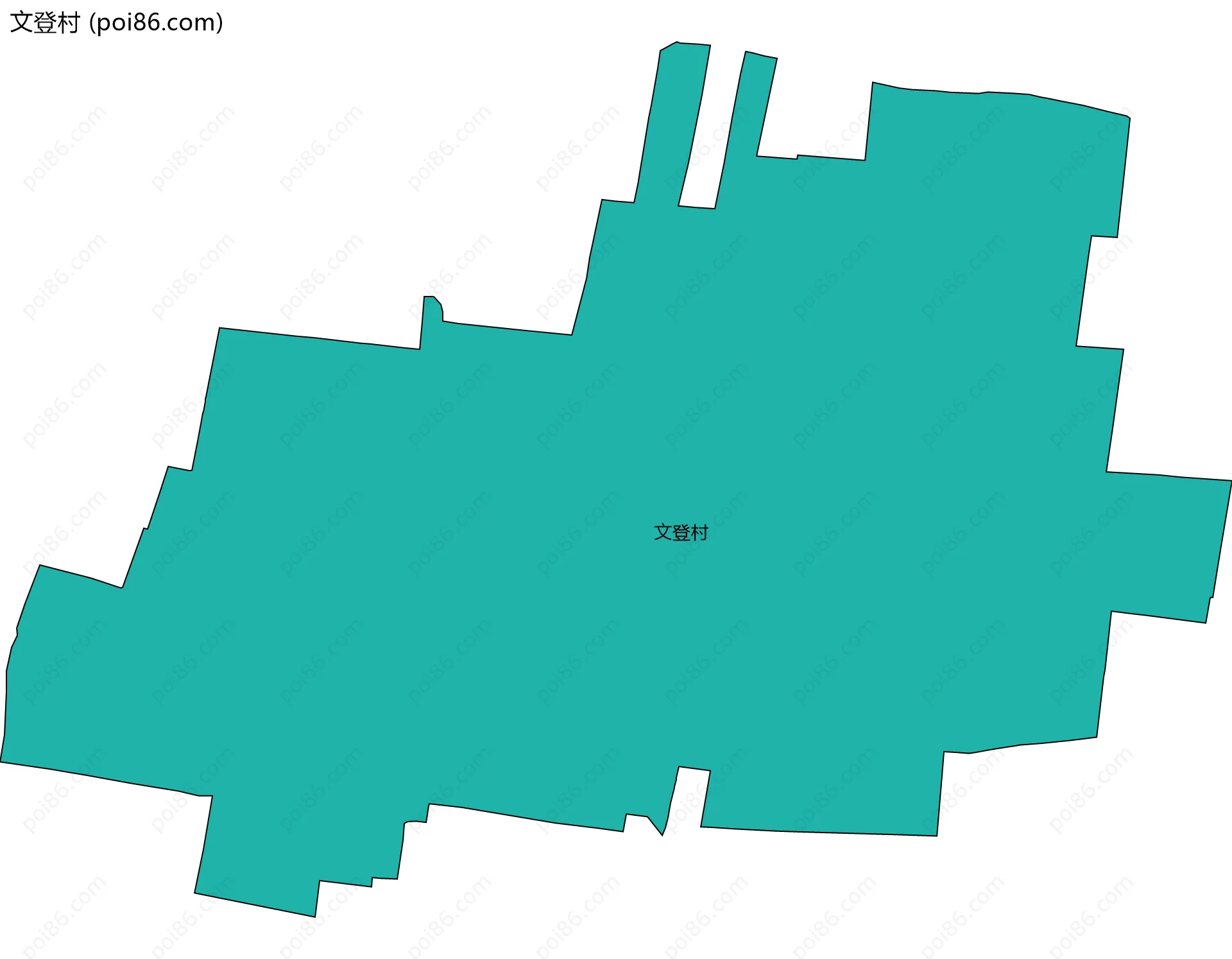 文登村边界地图