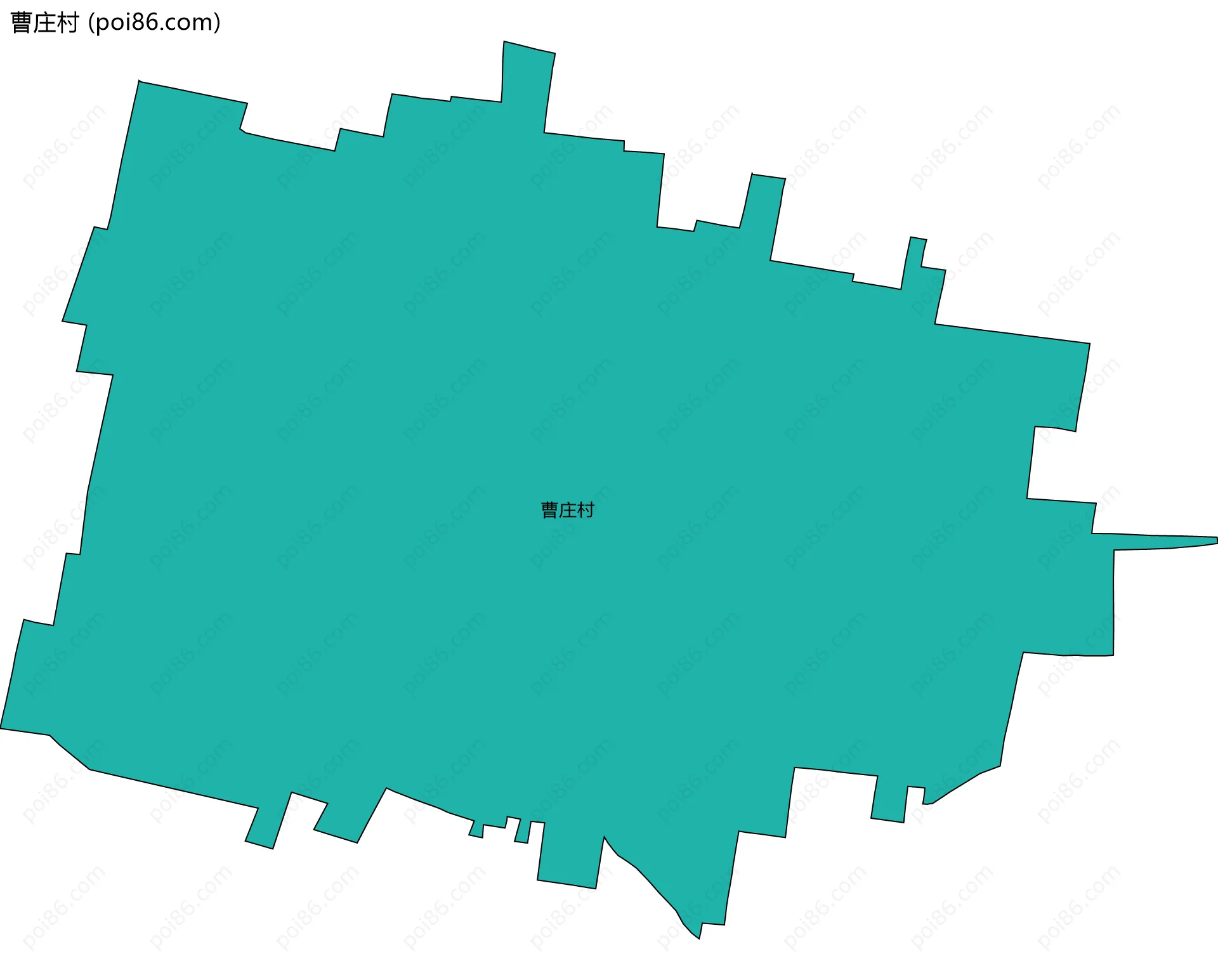 曹庄村边界地图