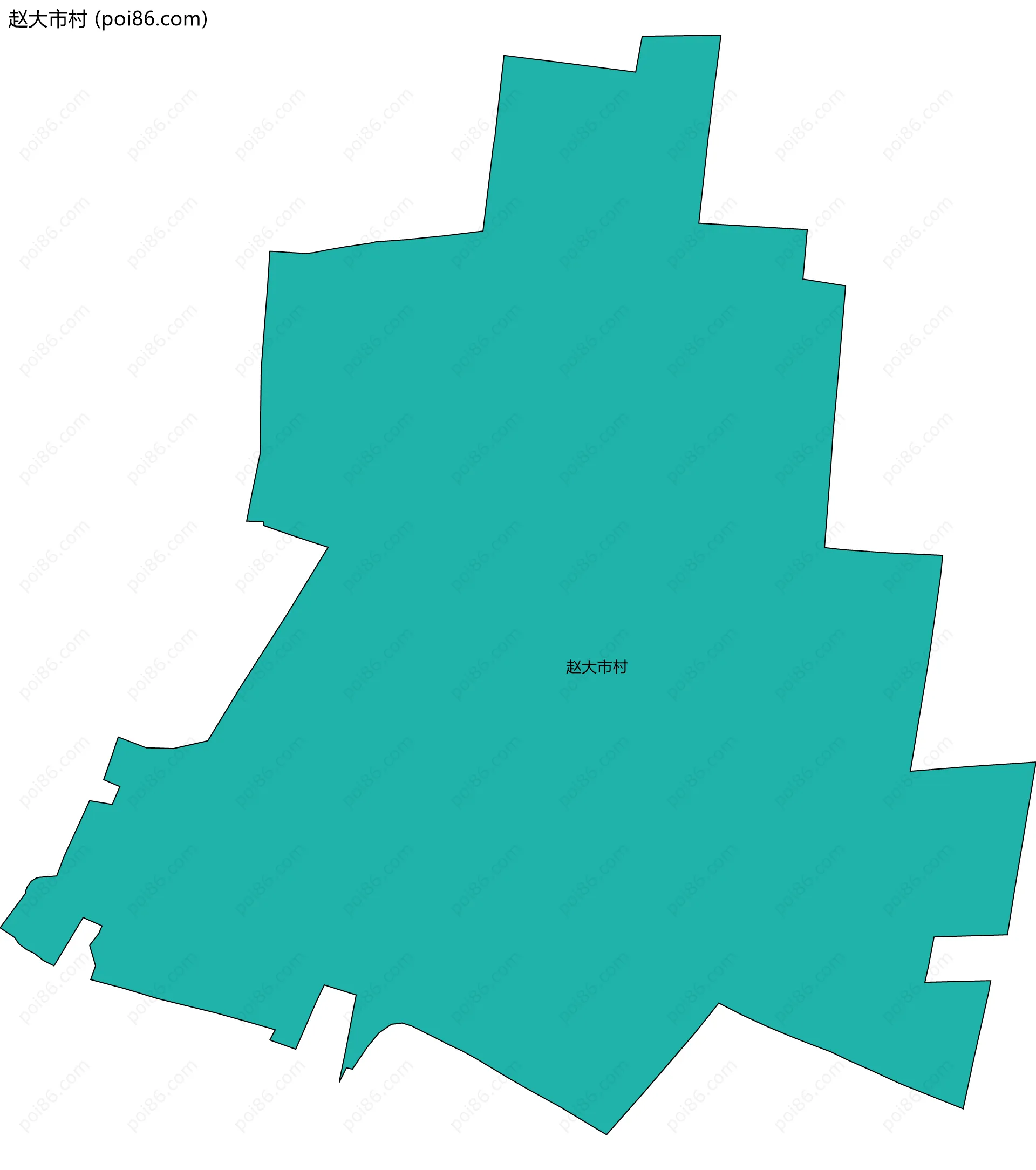 赵大市村边界地图