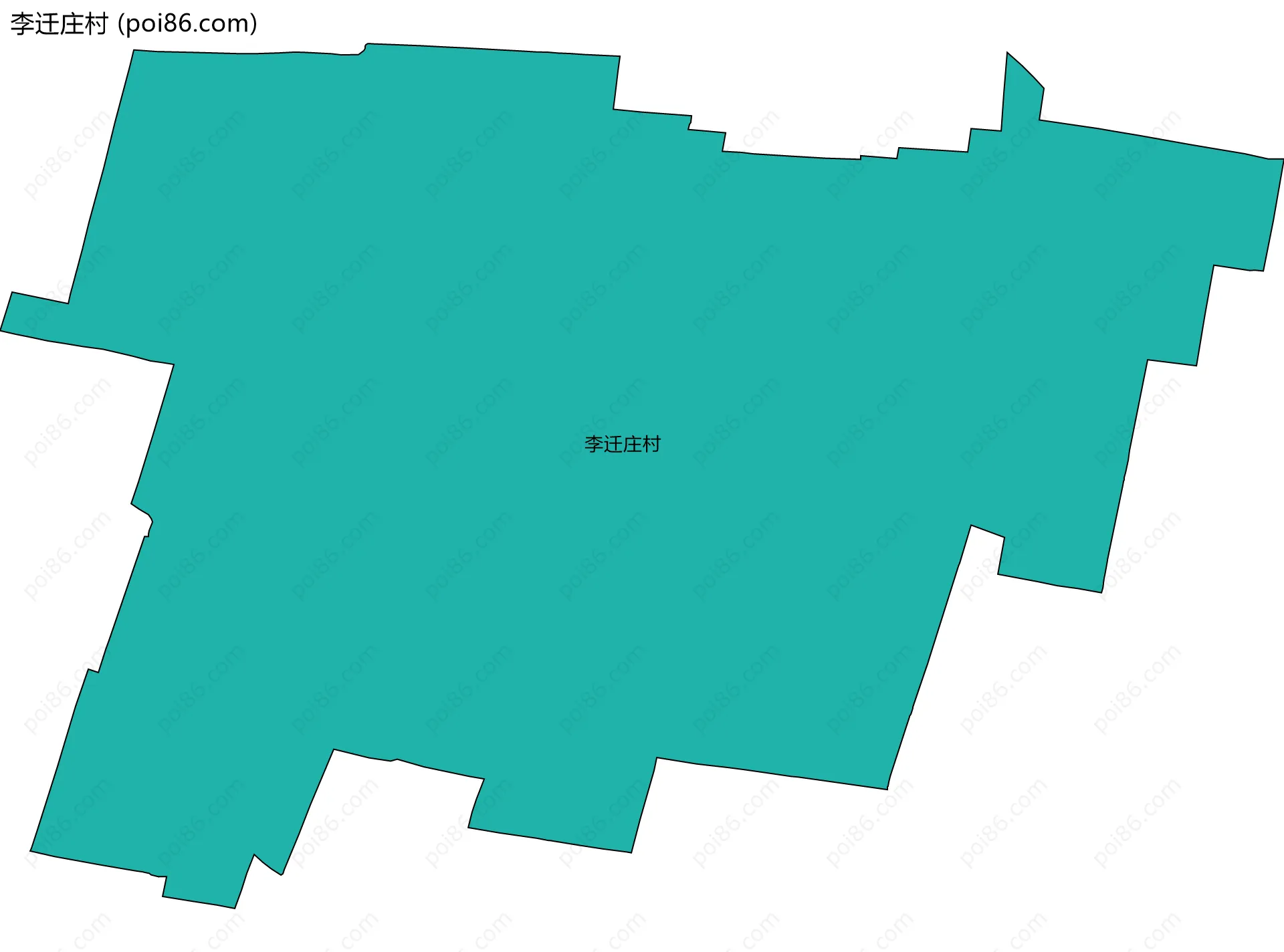 李迁庄村边界地图