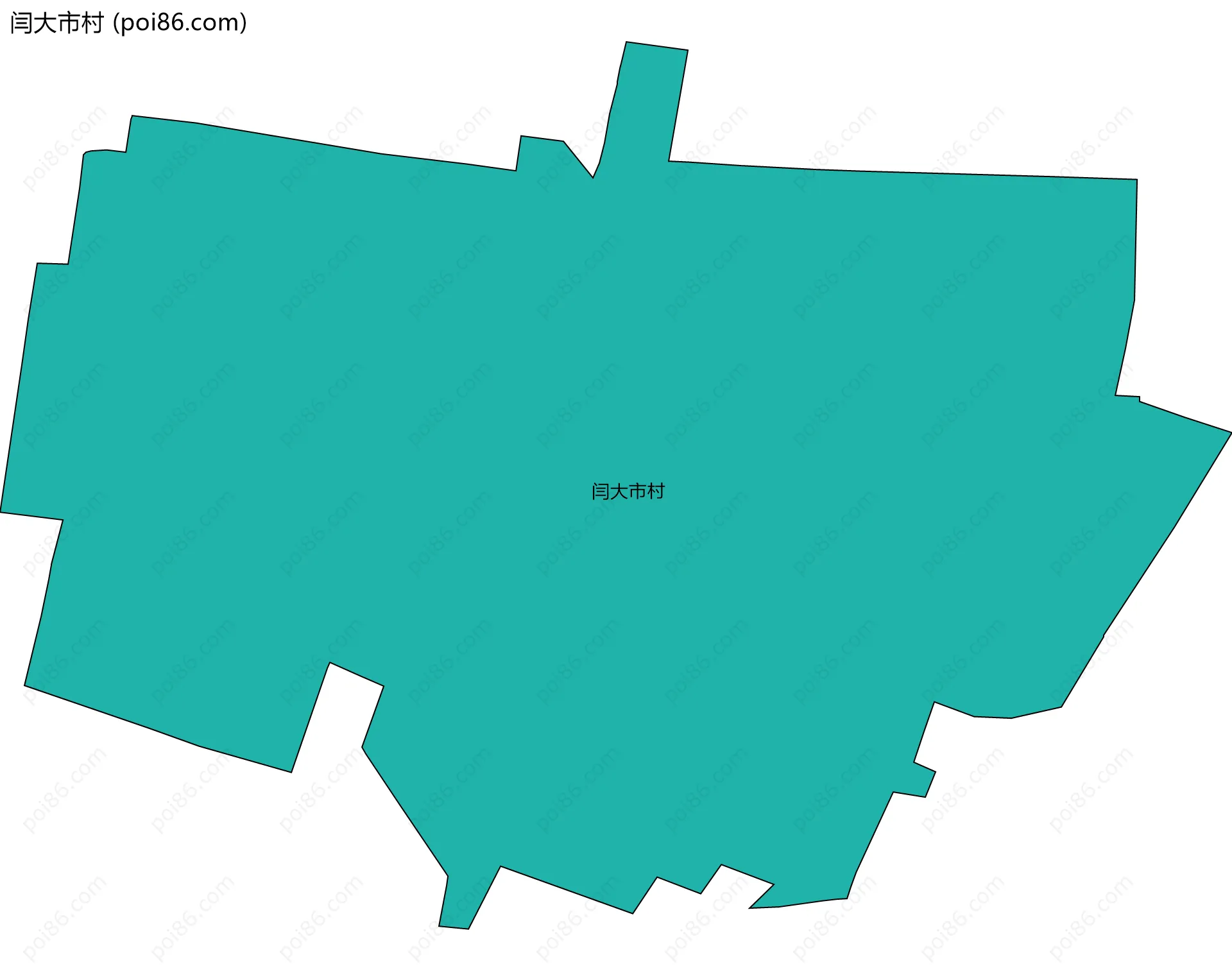 闫大市村边界地图