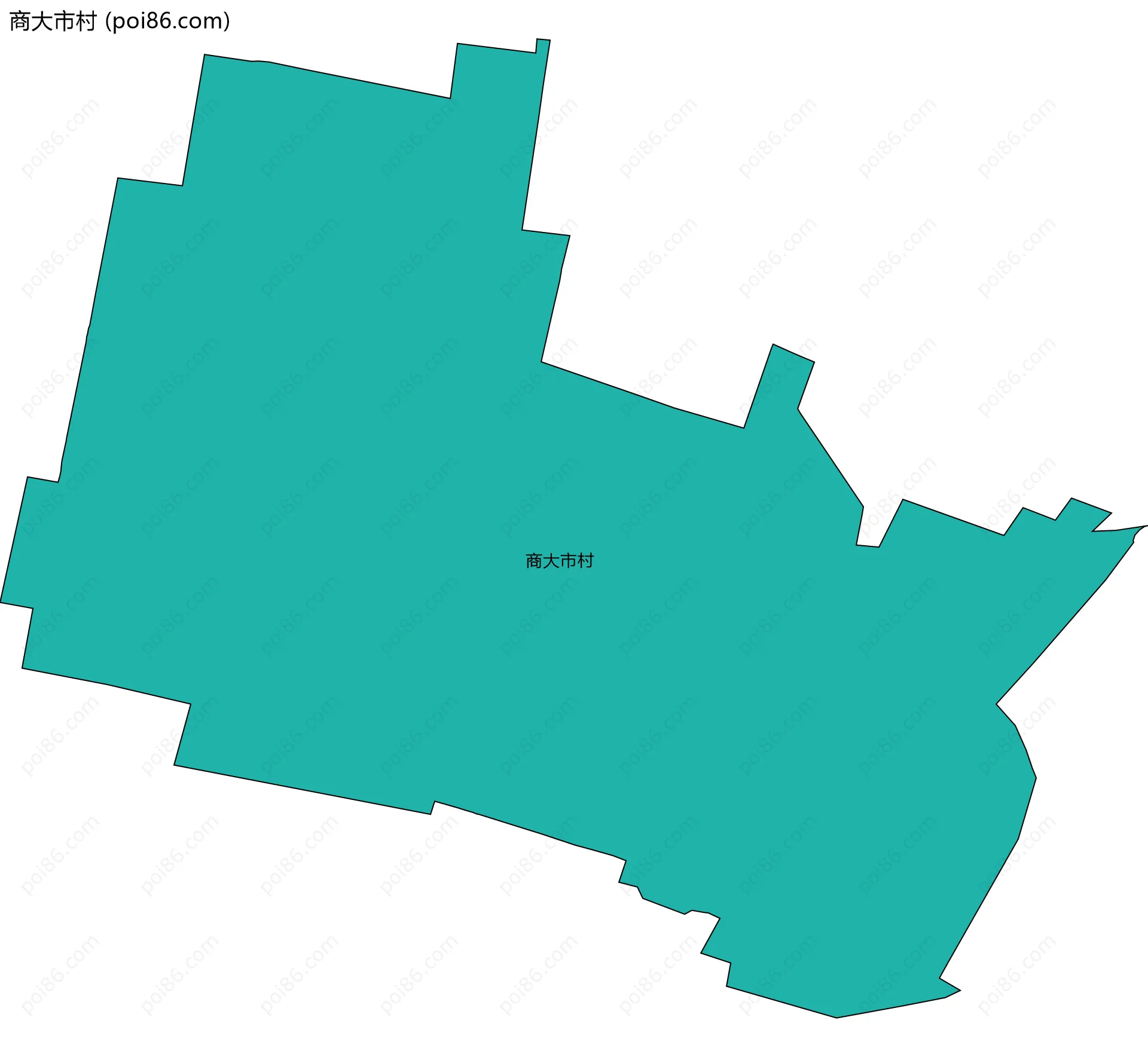 商大市村边界地图