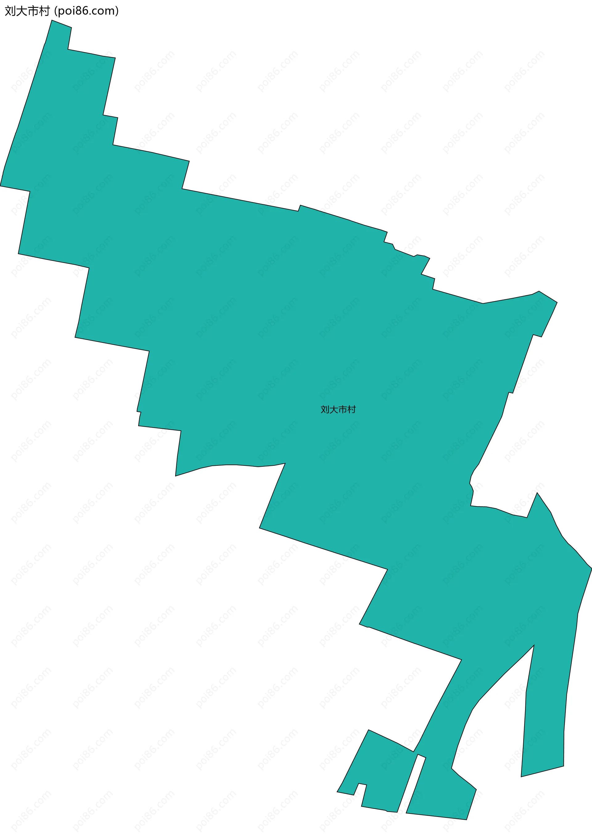 刘大市村边界地图