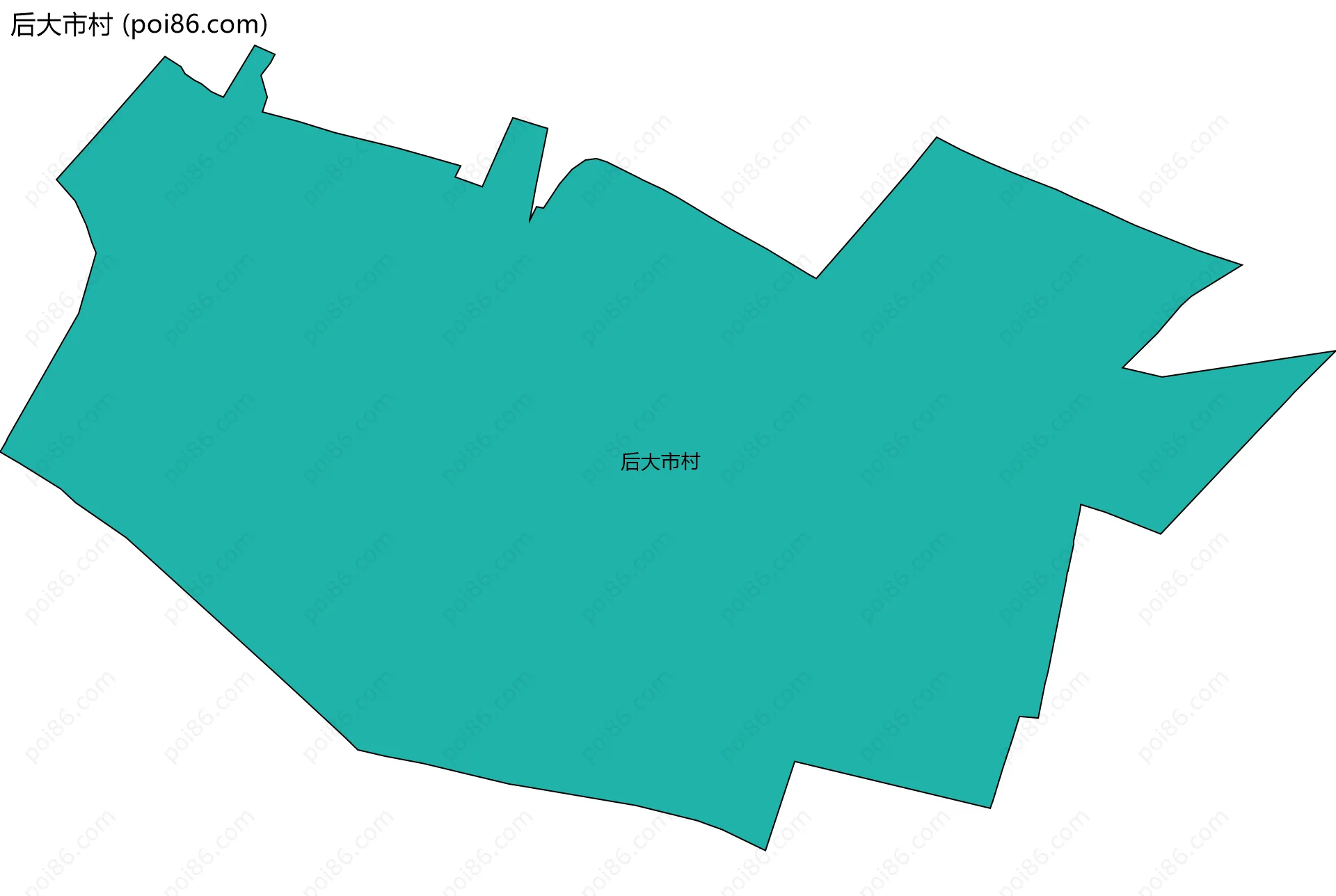 后大市村边界地图