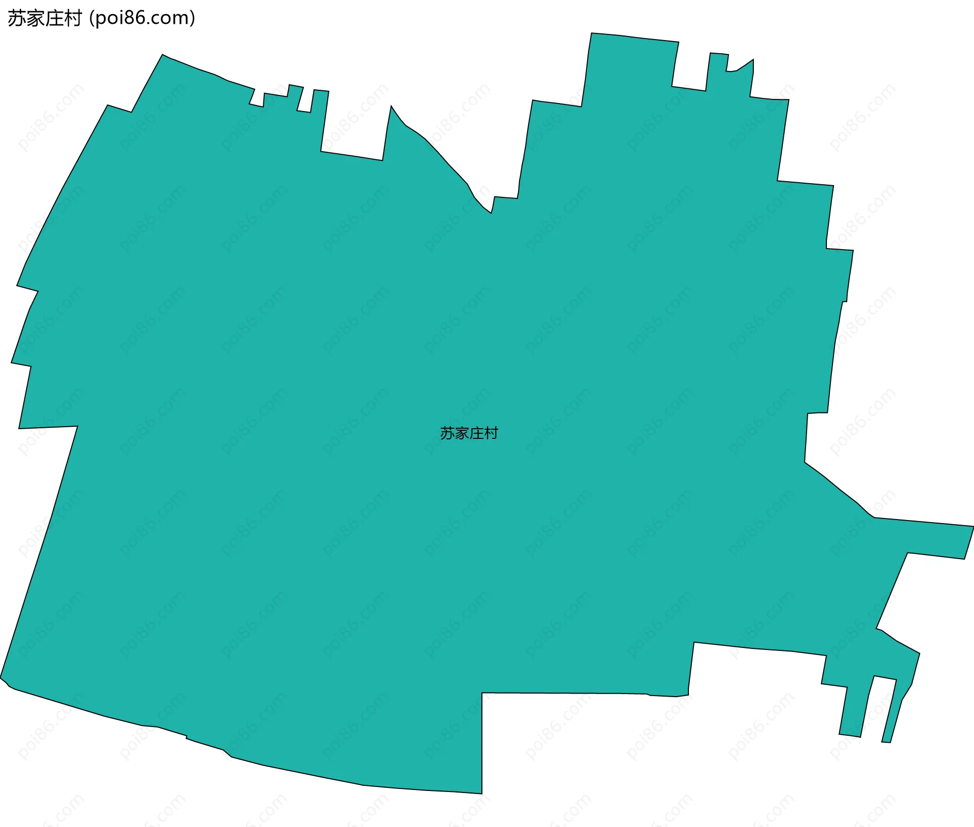 苏家庄村边界地图