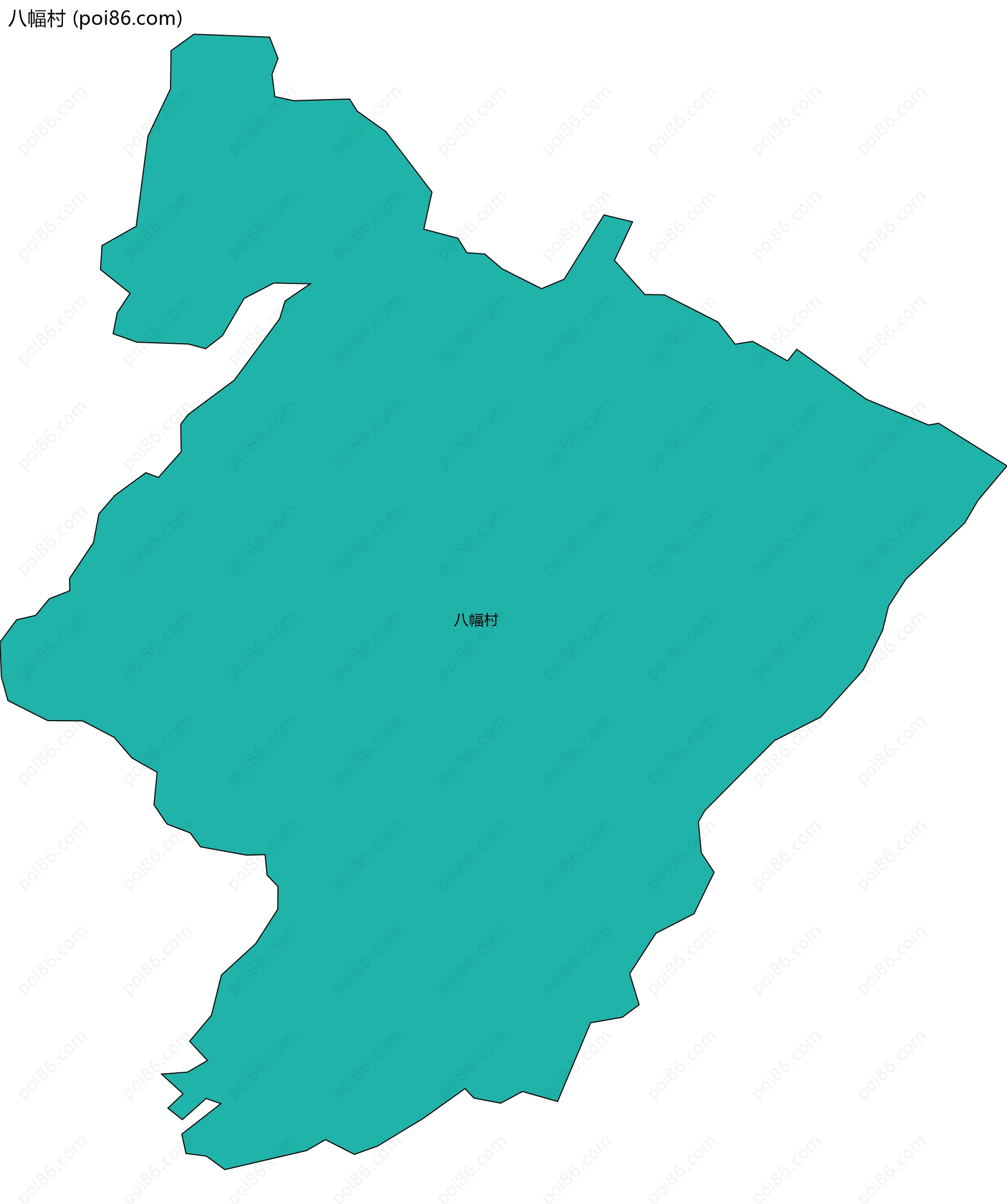 八幅村边界地图