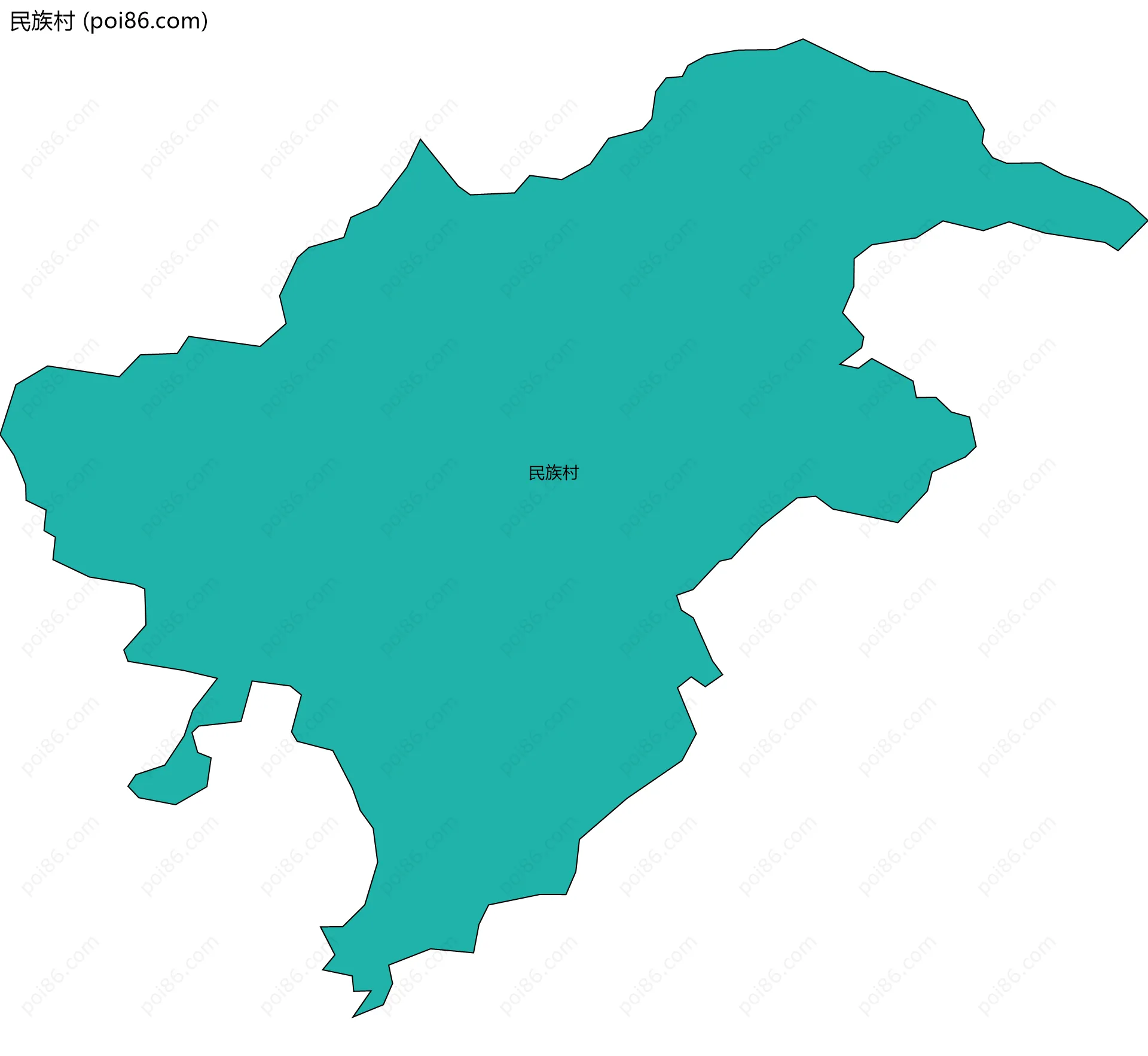 民族村边界地图