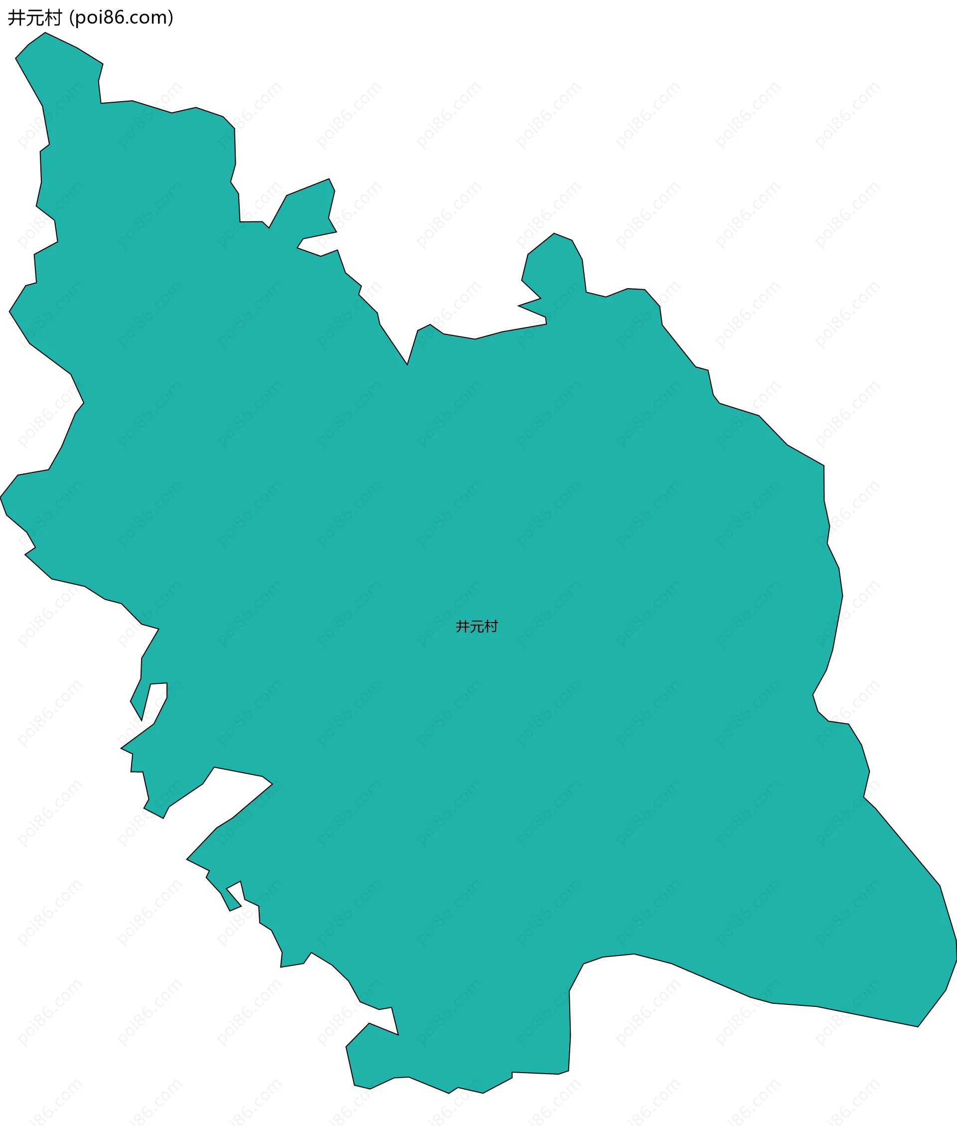 井元村边界地图
