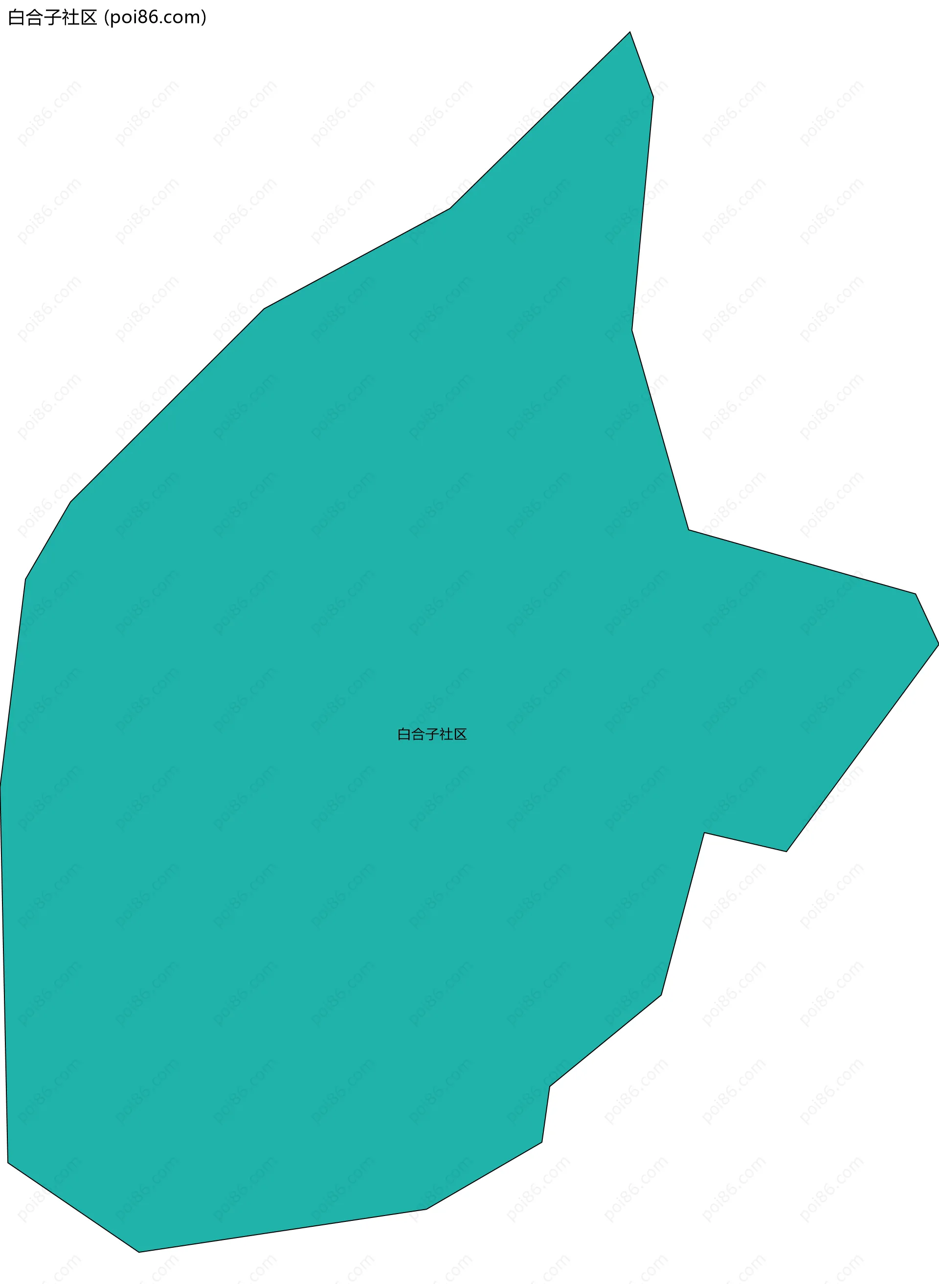 白合子社区边界地图