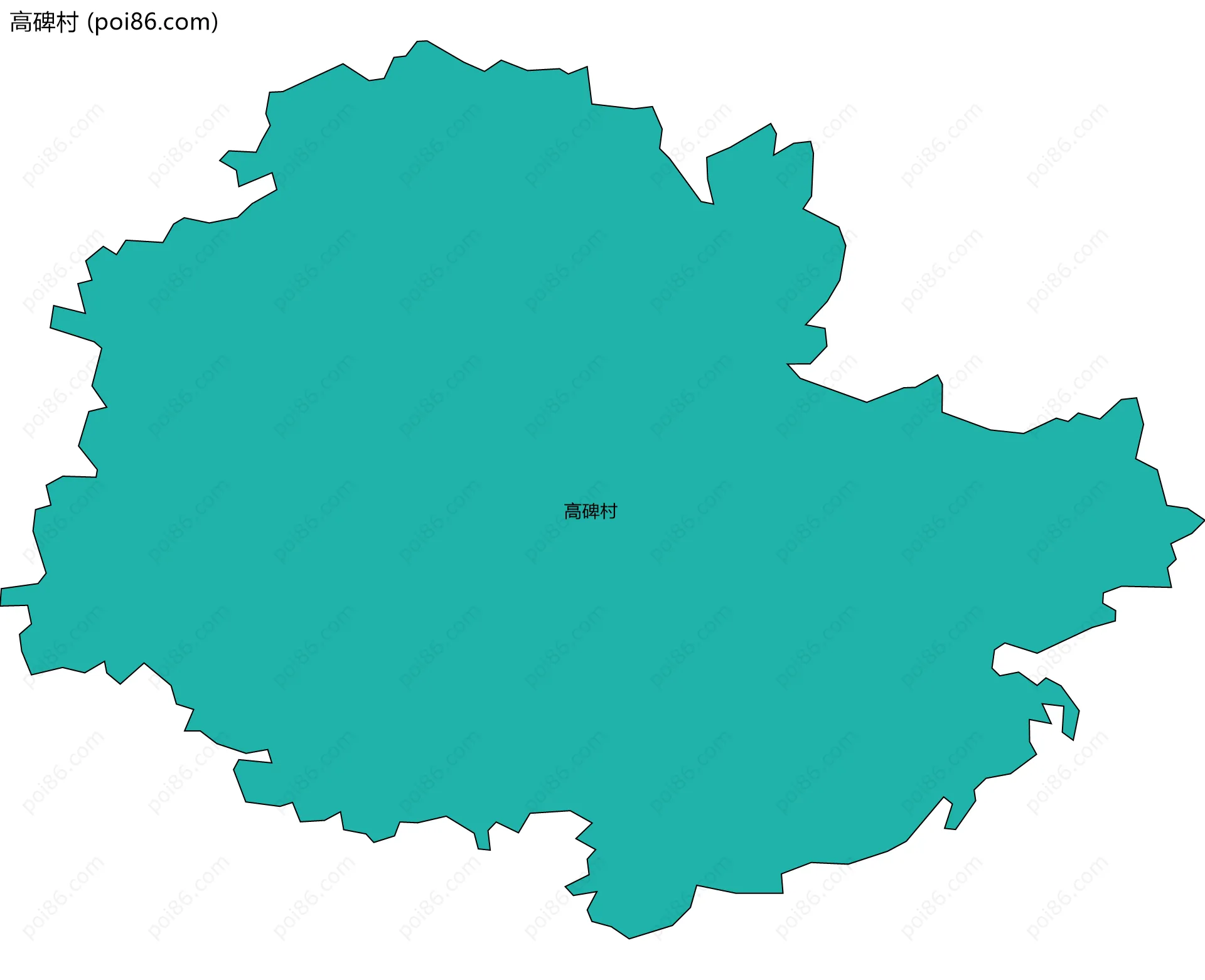 高碑村边界地图