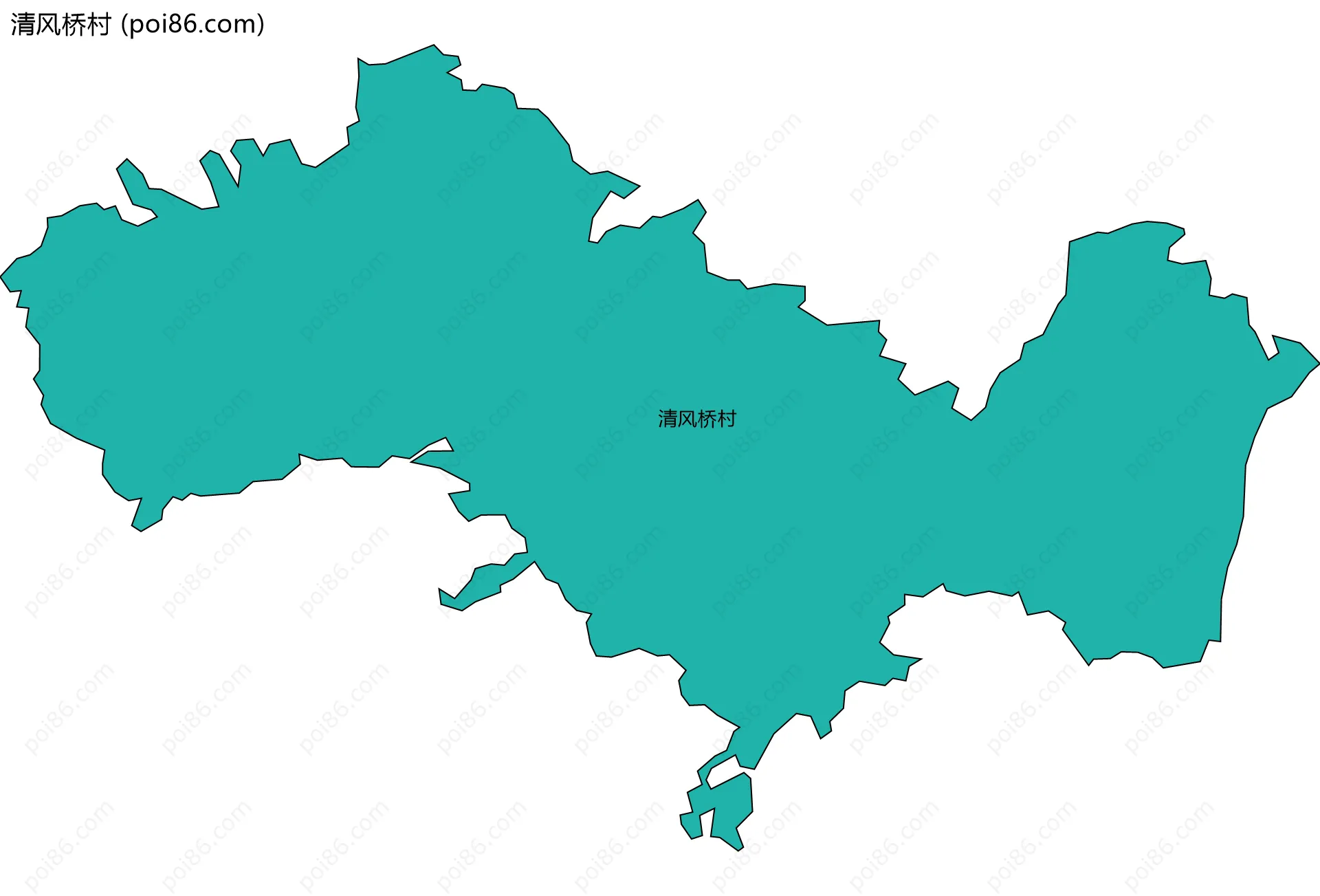清风桥村边界地图