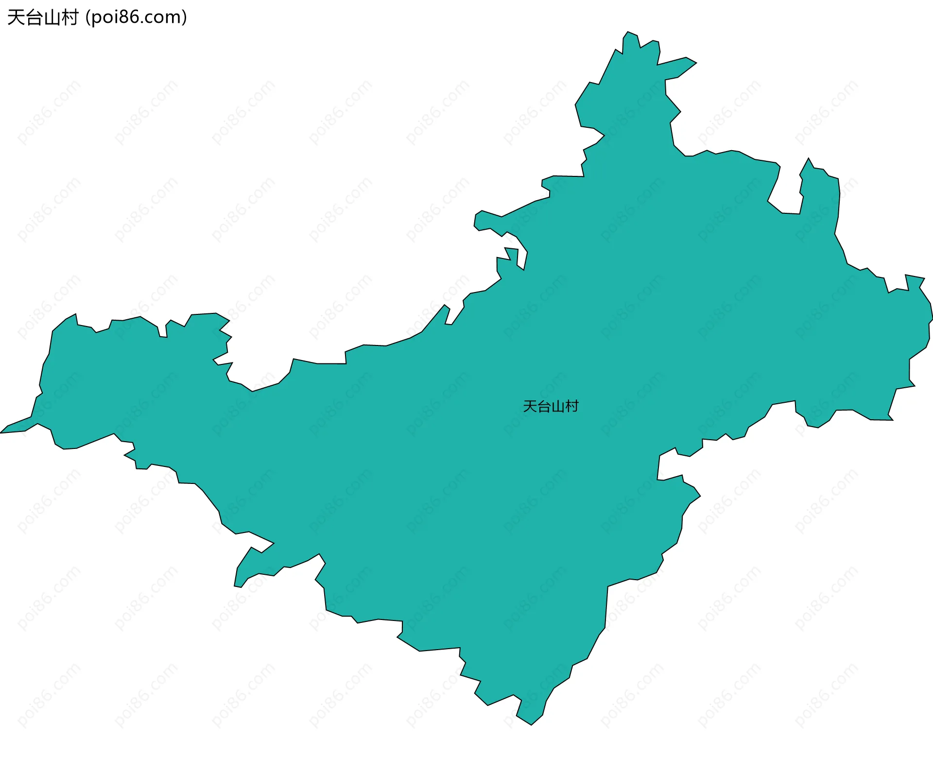 天台山村边界地图