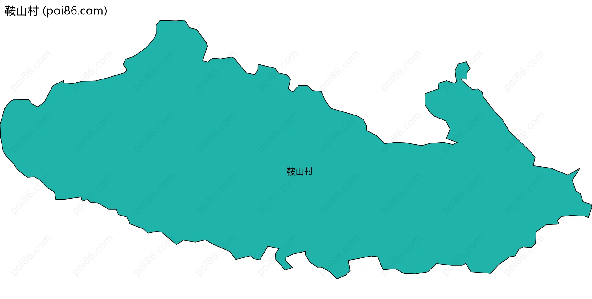 鞍山村边界地图