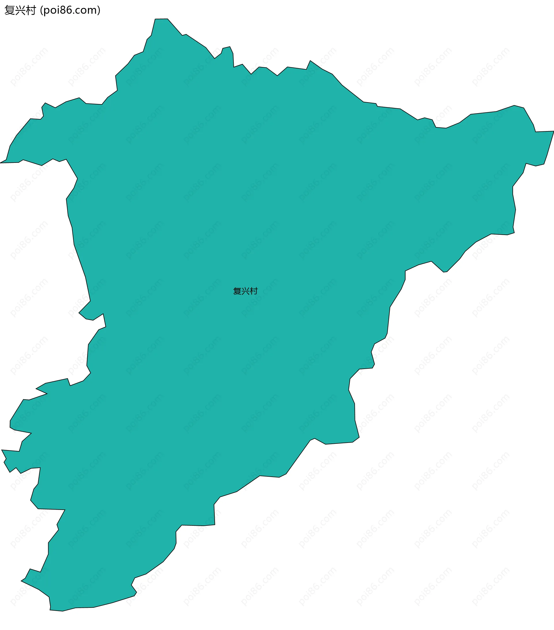 复兴村边界地图