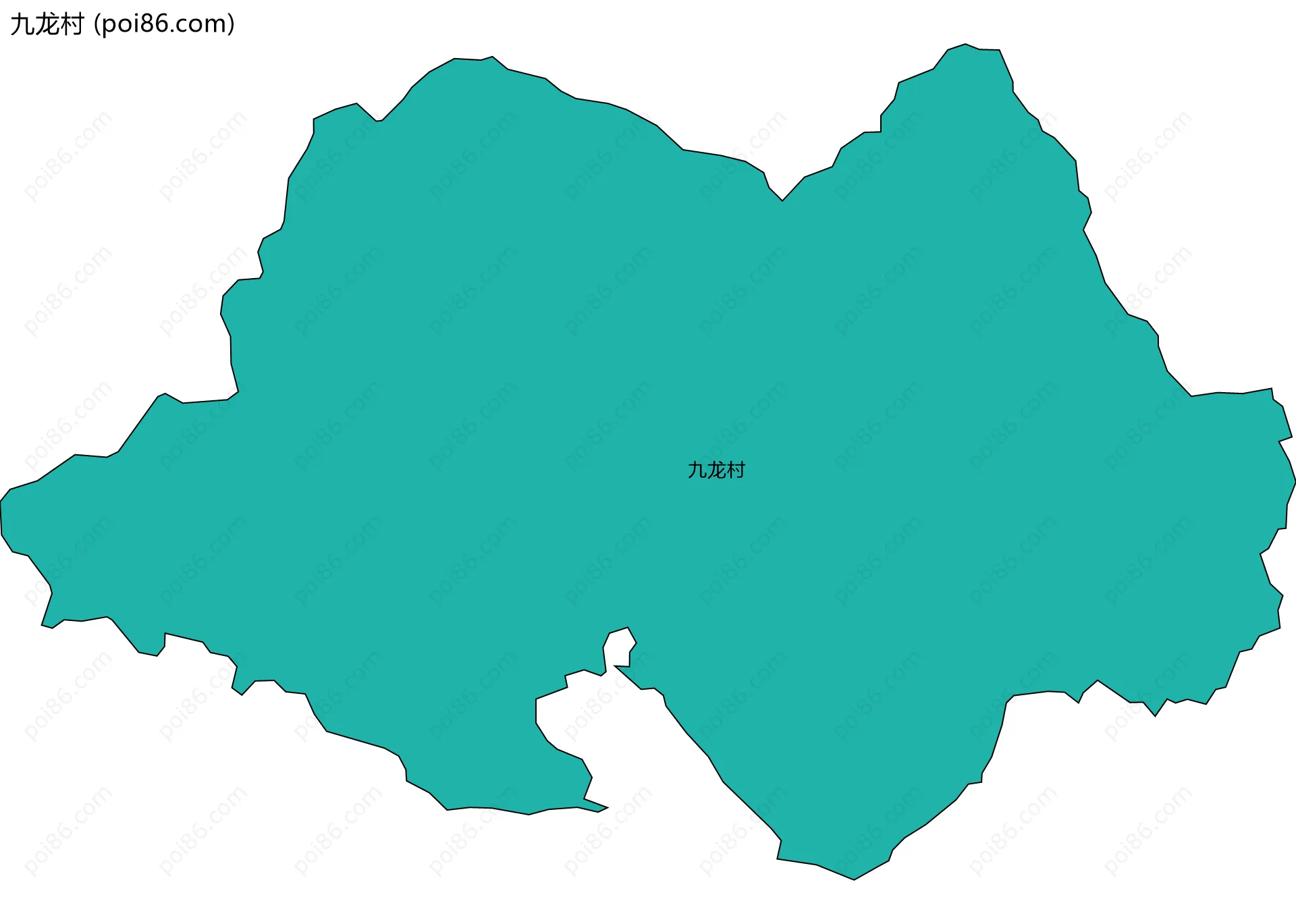 九龙村边界地图
