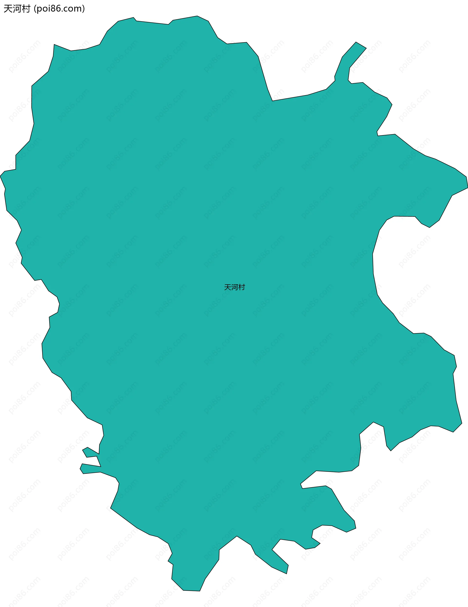 天河村边界地图