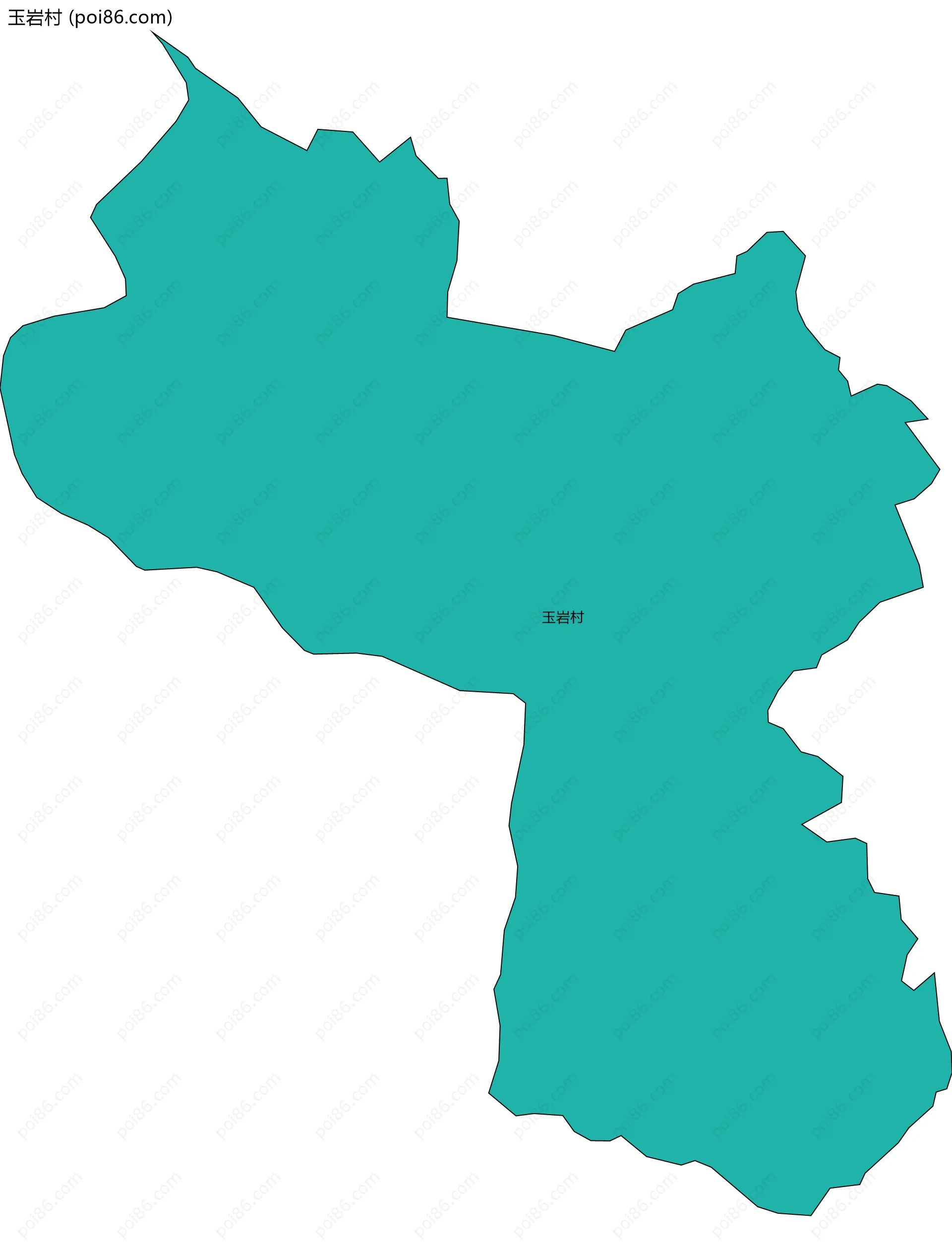 玉岩村边界地图