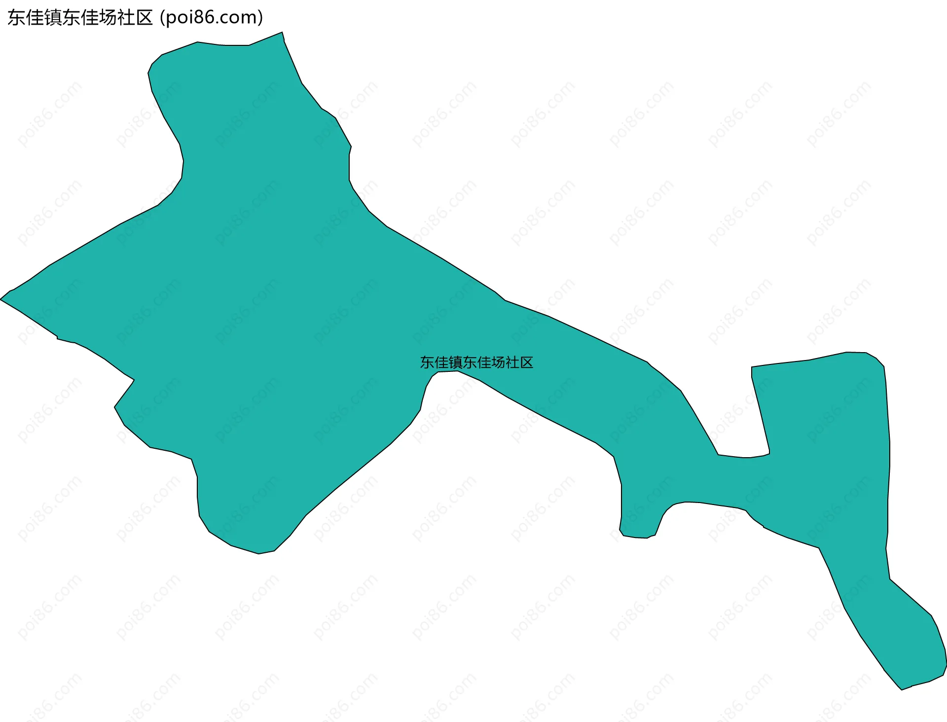 东佳镇东佳场社区边界地图