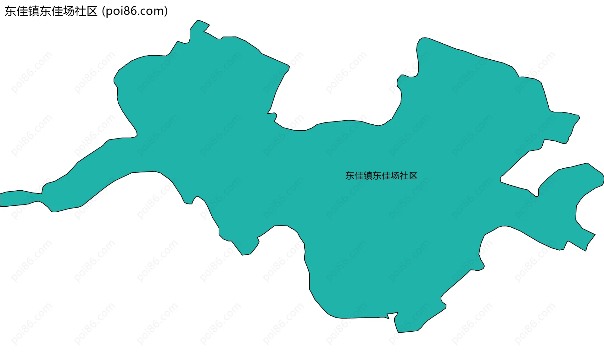 东佳镇东佳场社区边界地图