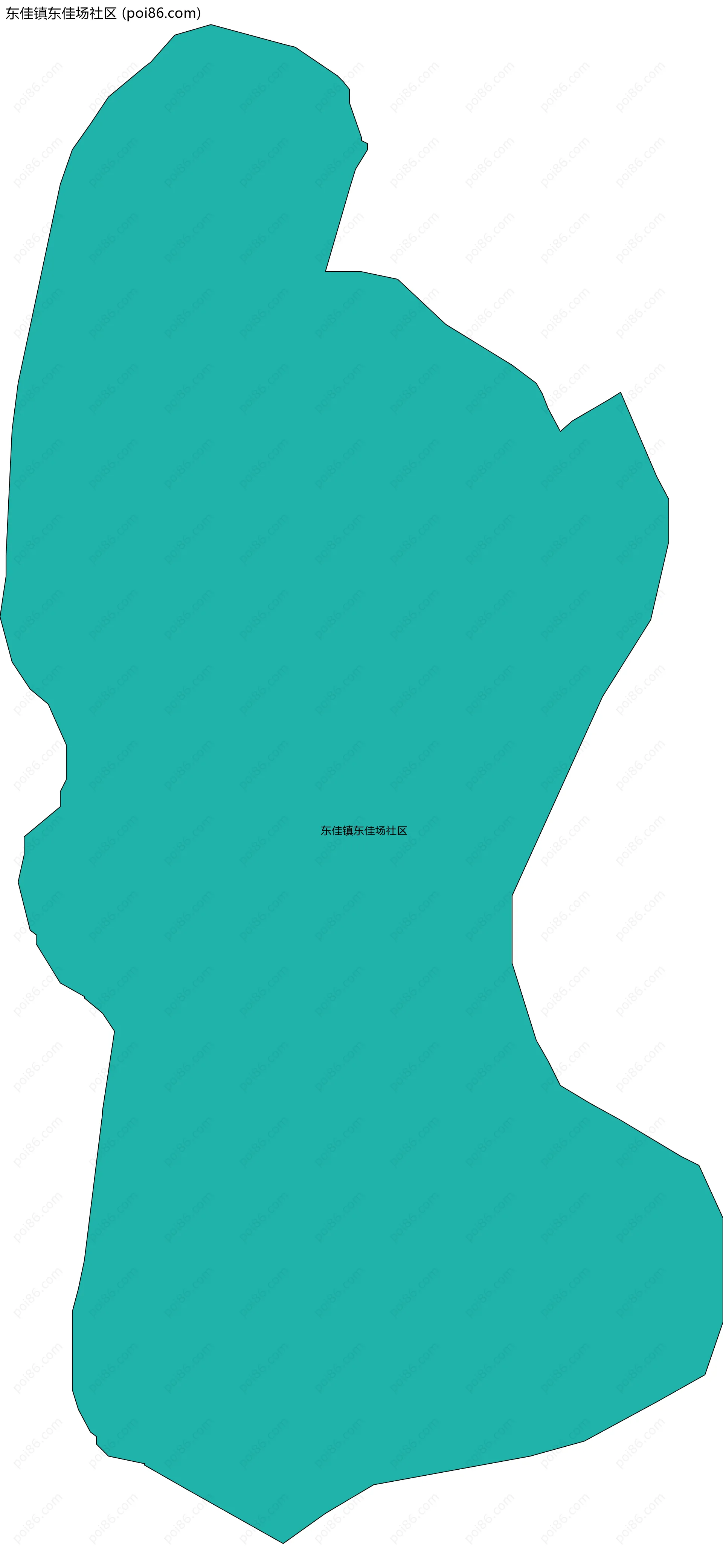 东佳镇东佳场社区边界地图