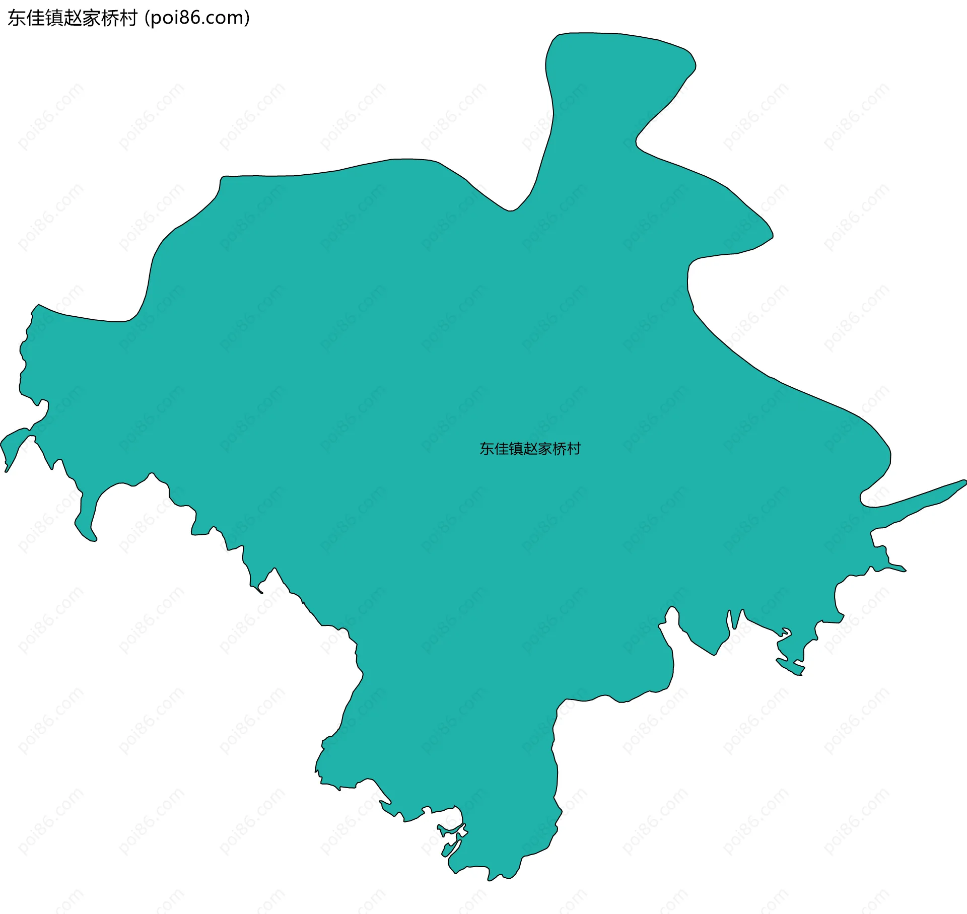 东佳镇赵家桥村边界地图