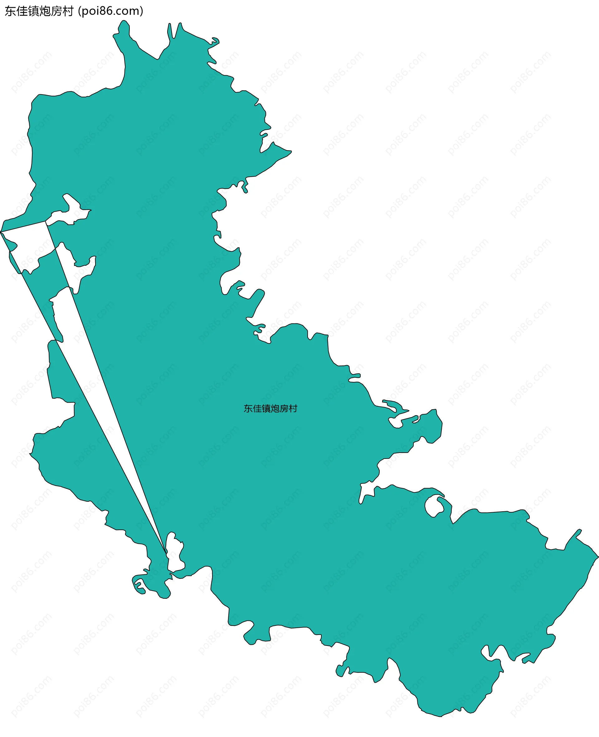 东佳镇炮房村边界地图