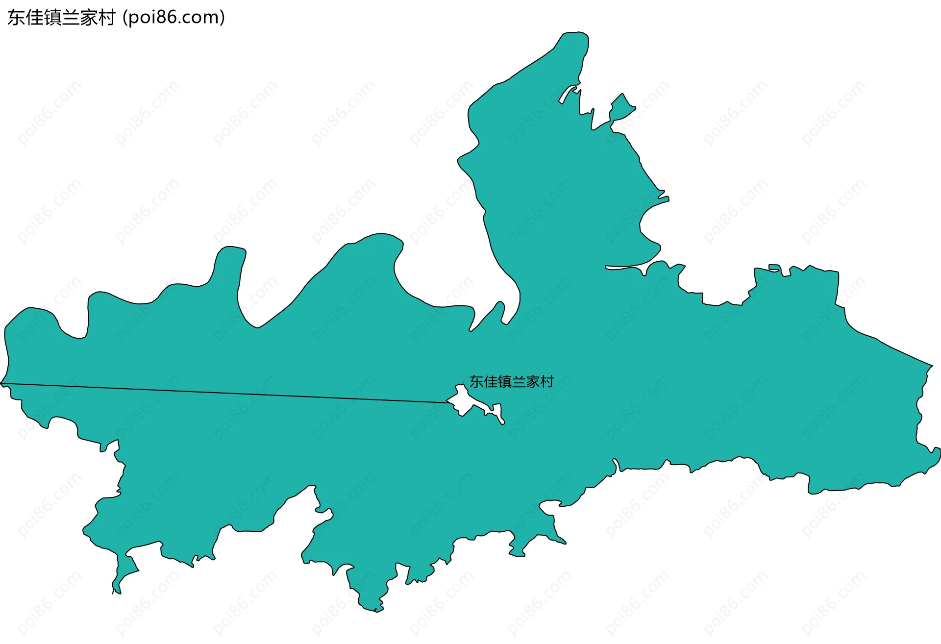 东佳镇兰家村边界地图
