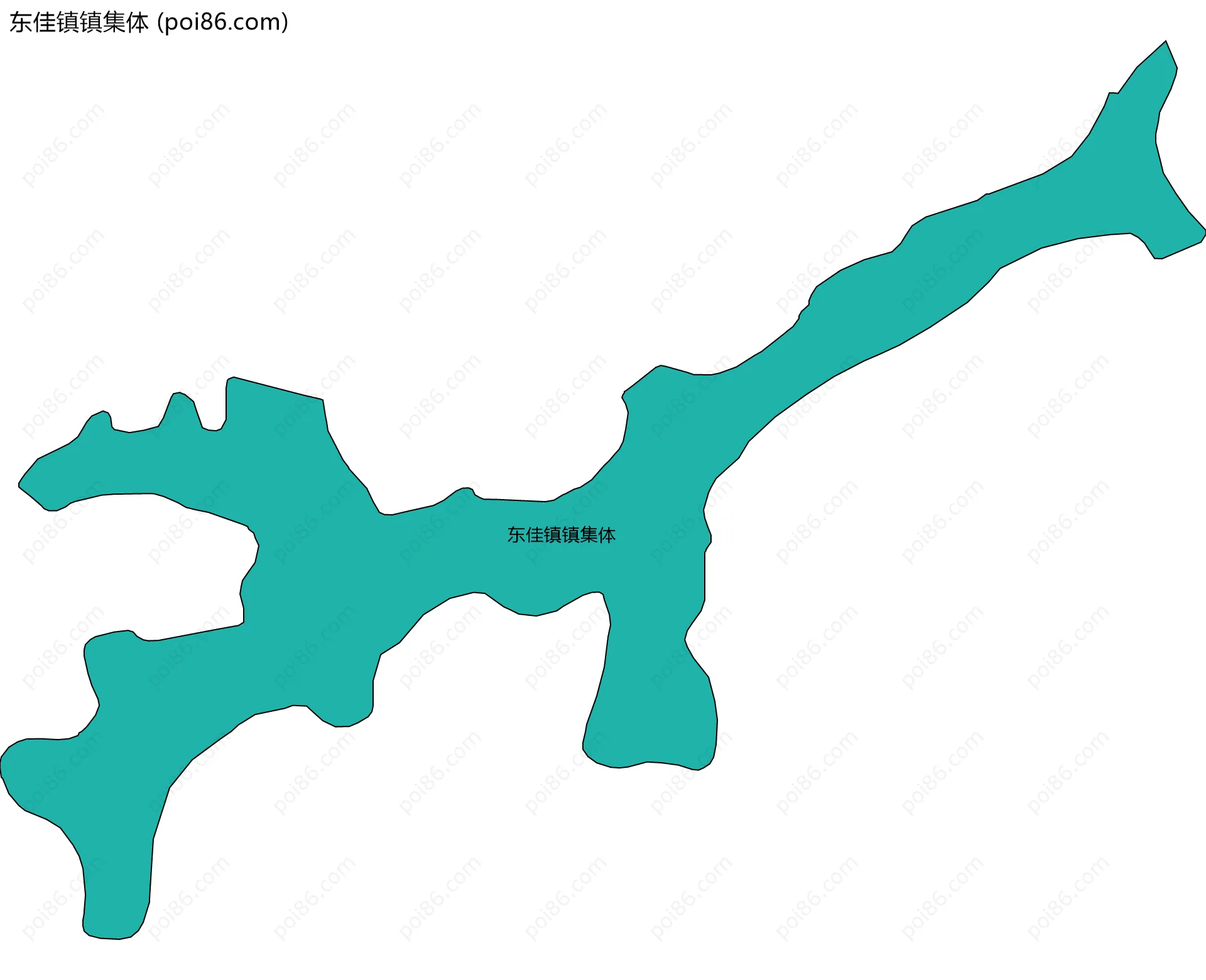 东佳镇镇集体边界地图