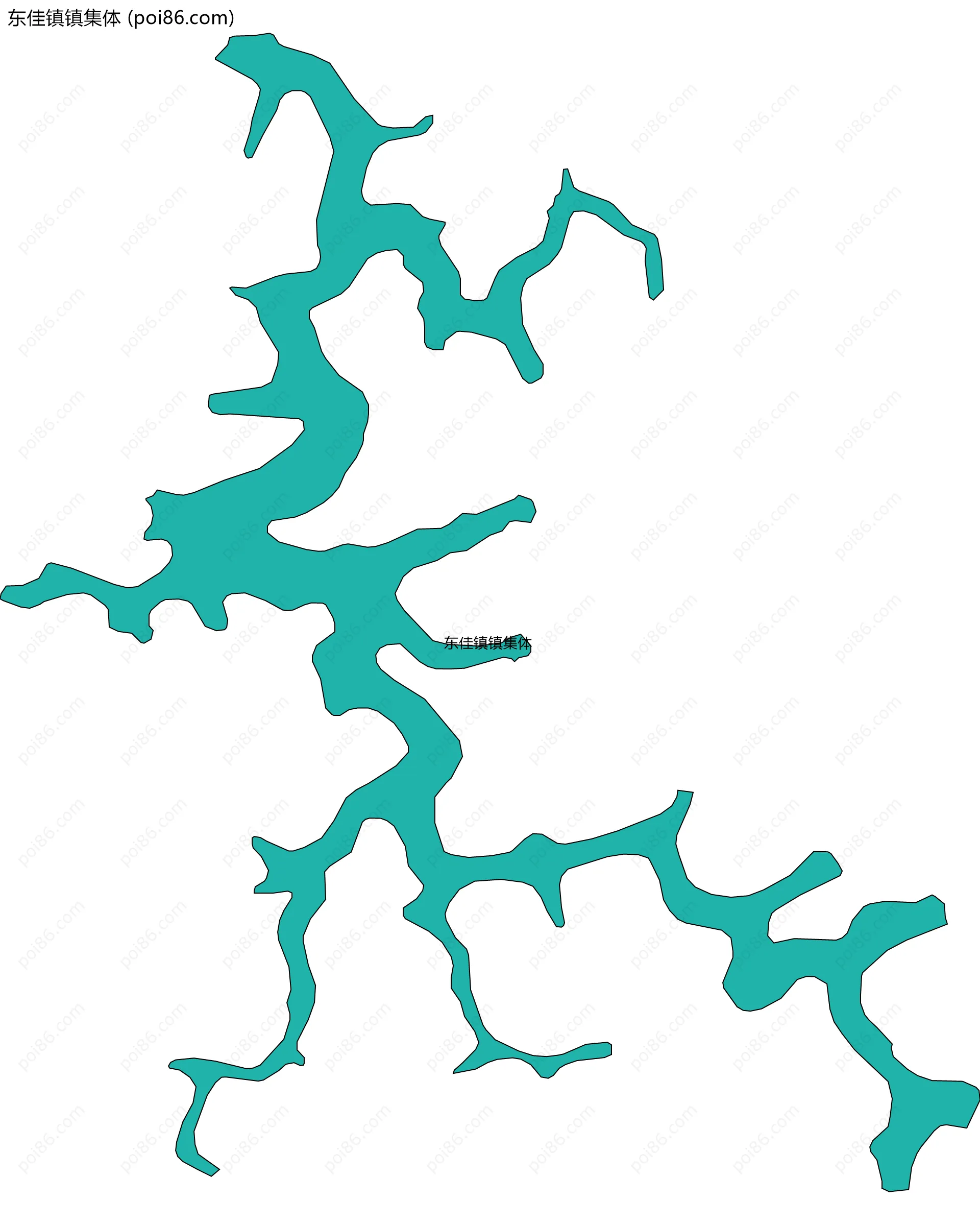 东佳镇镇集体边界地图