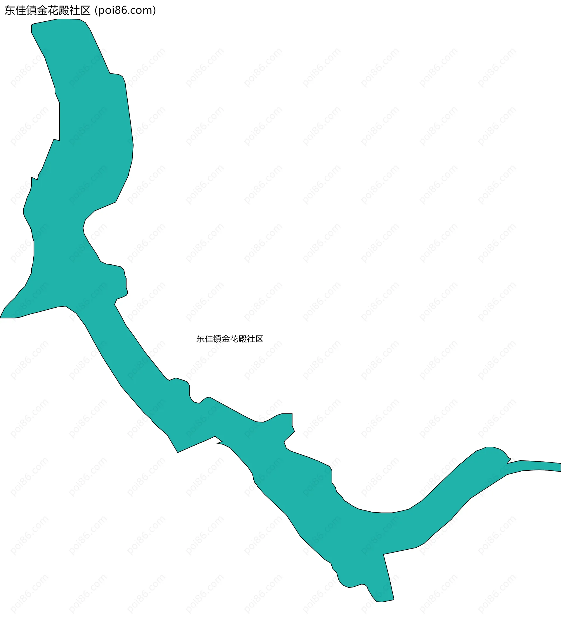 东佳镇金花殿社区边界地图