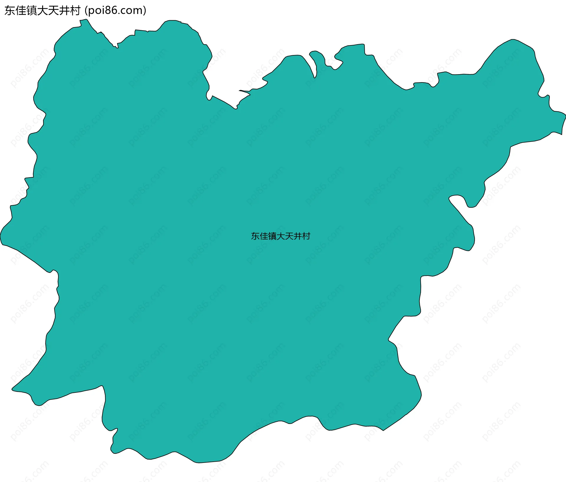 东佳镇大天井村边界地图