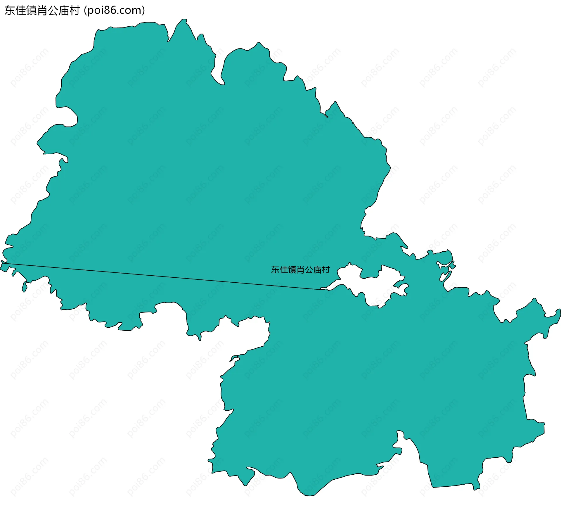东佳镇肖公庙村边界地图