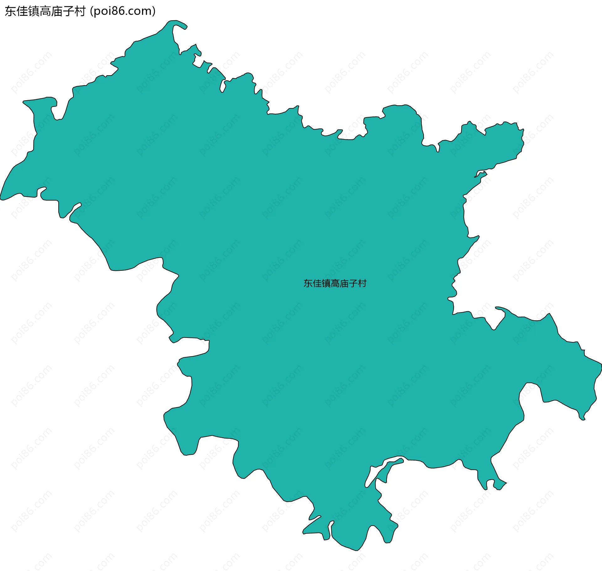 东佳镇高庙子村边界地图