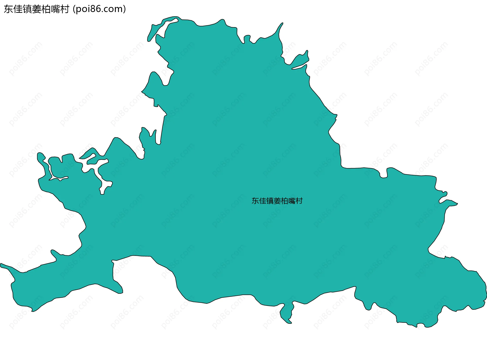 东佳镇姜柏嘴村边界地图