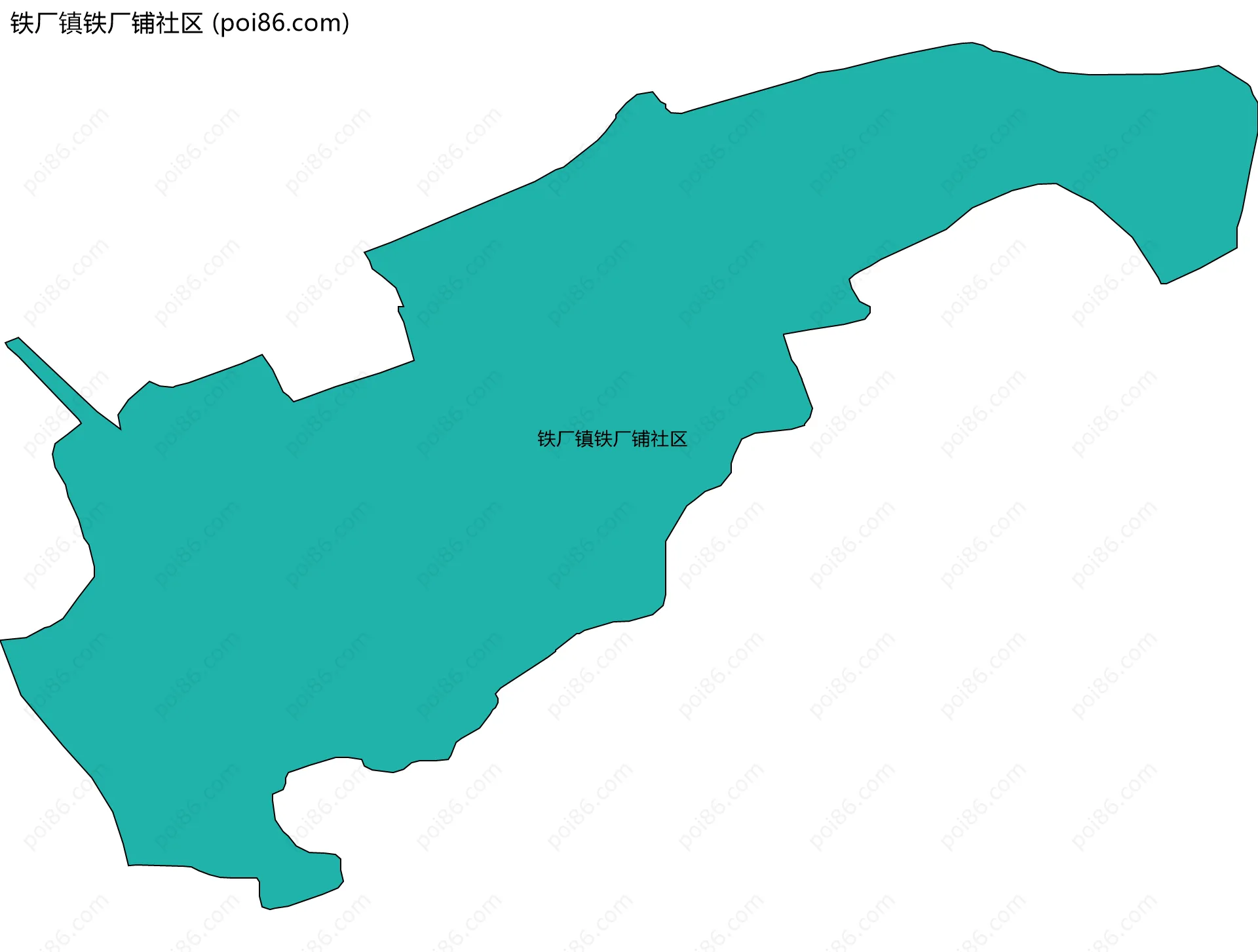 铁厂镇铁厂铺社区边界地图