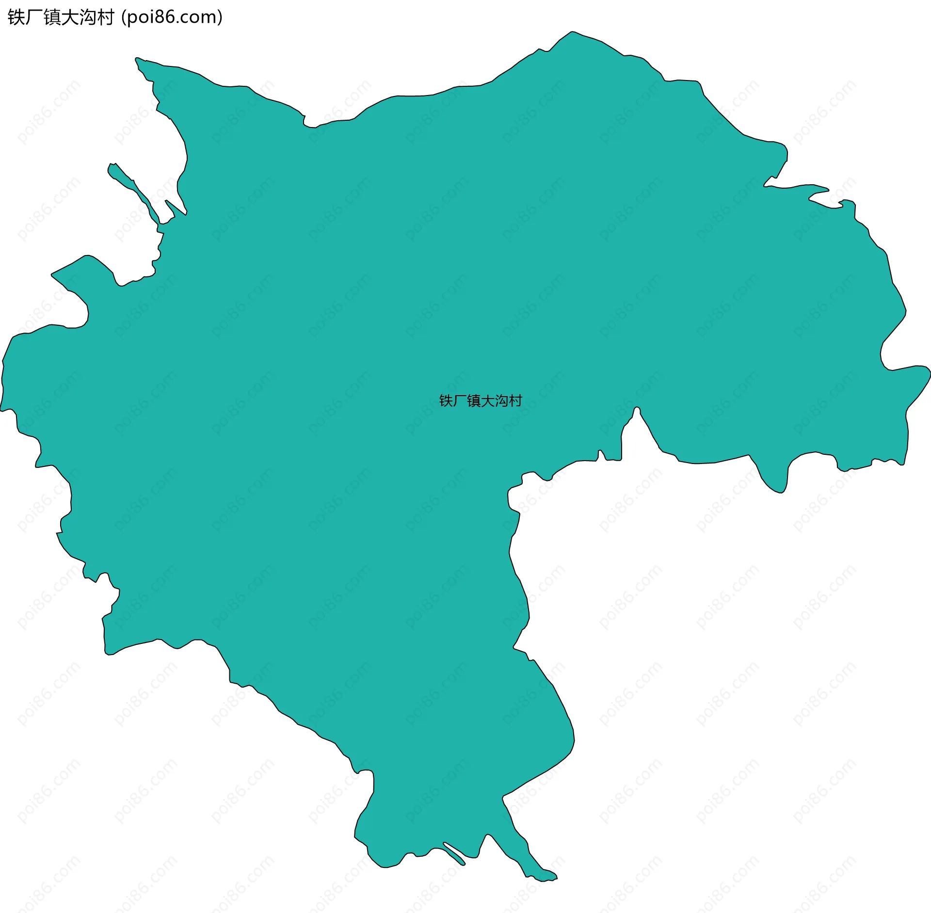 铁厂镇大沟村边界地图