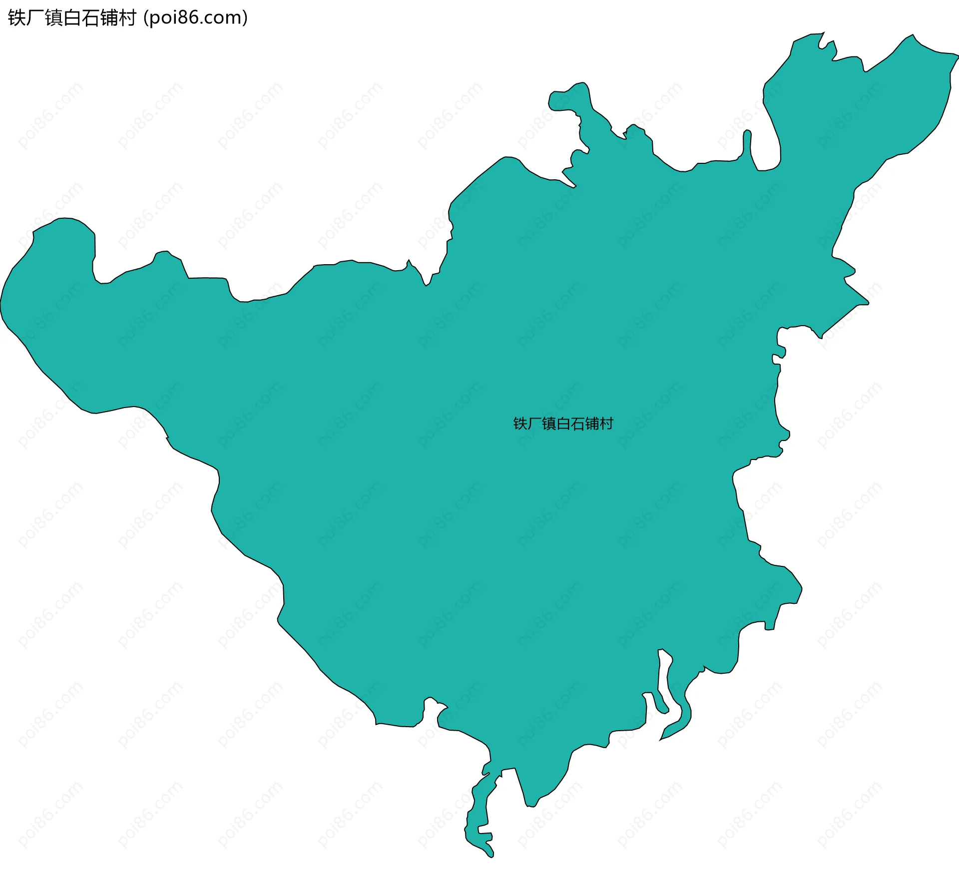 铁厂镇白石铺村边界地图