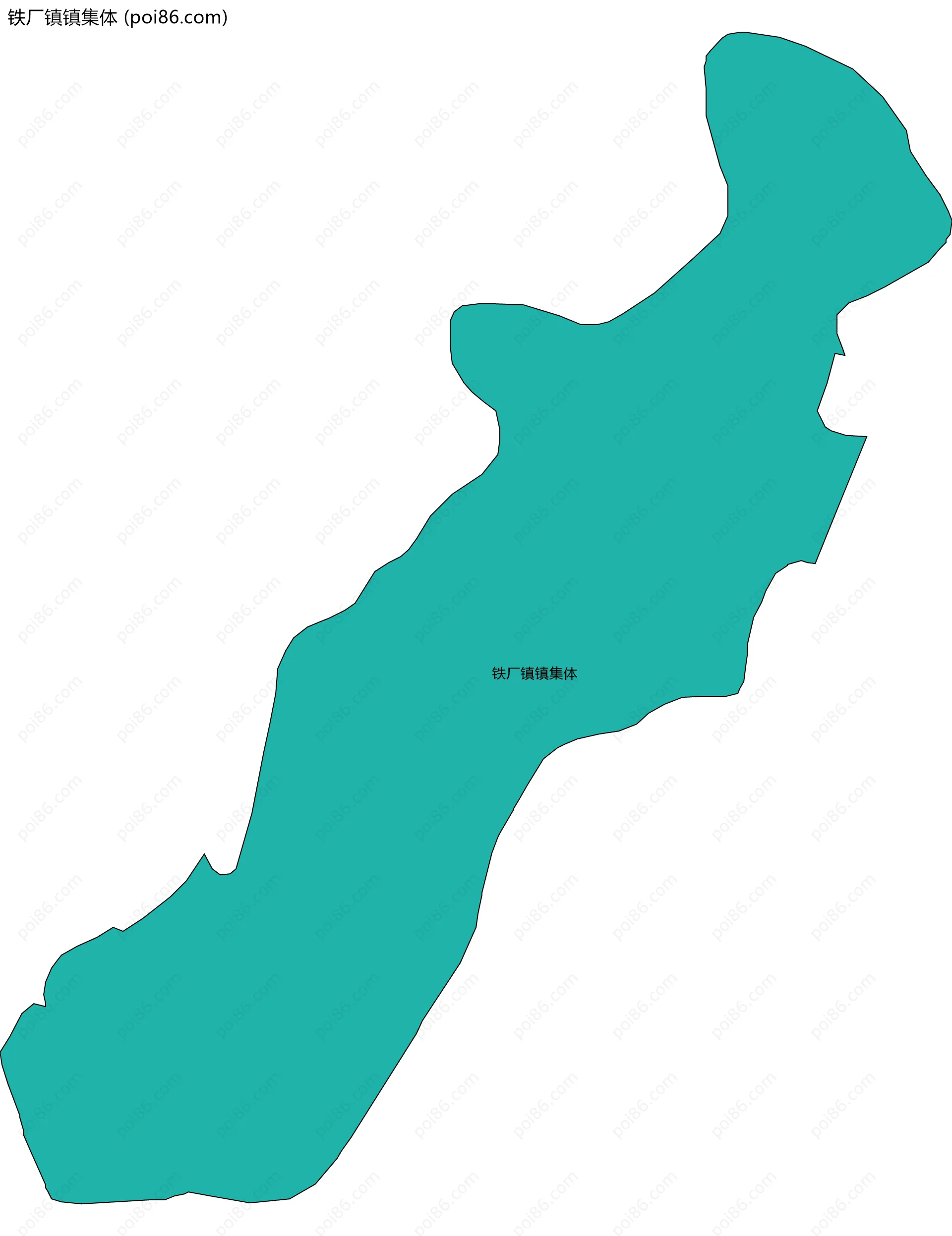 铁厂镇镇集体边界地图